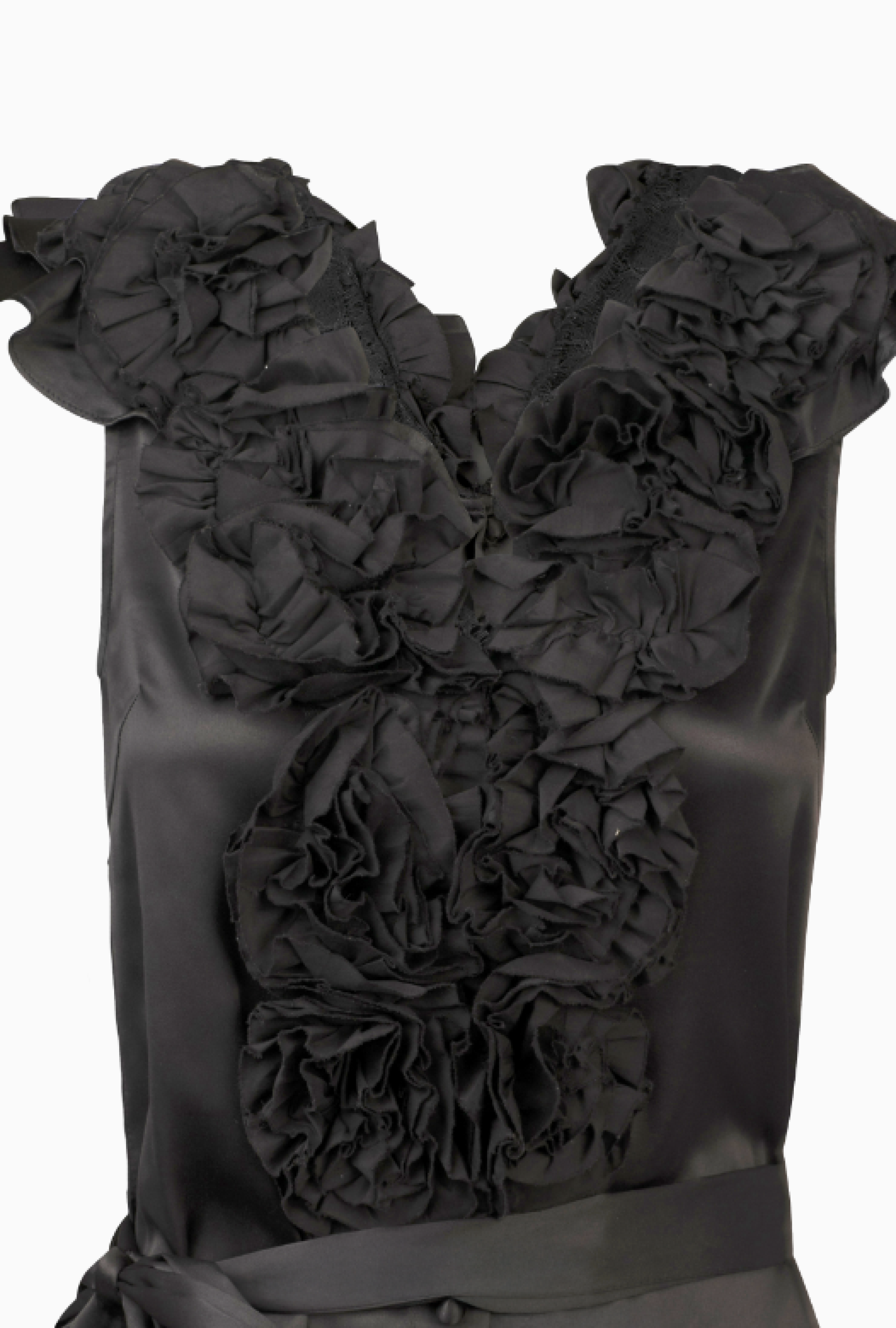 Top Chloe Satin Fleuri