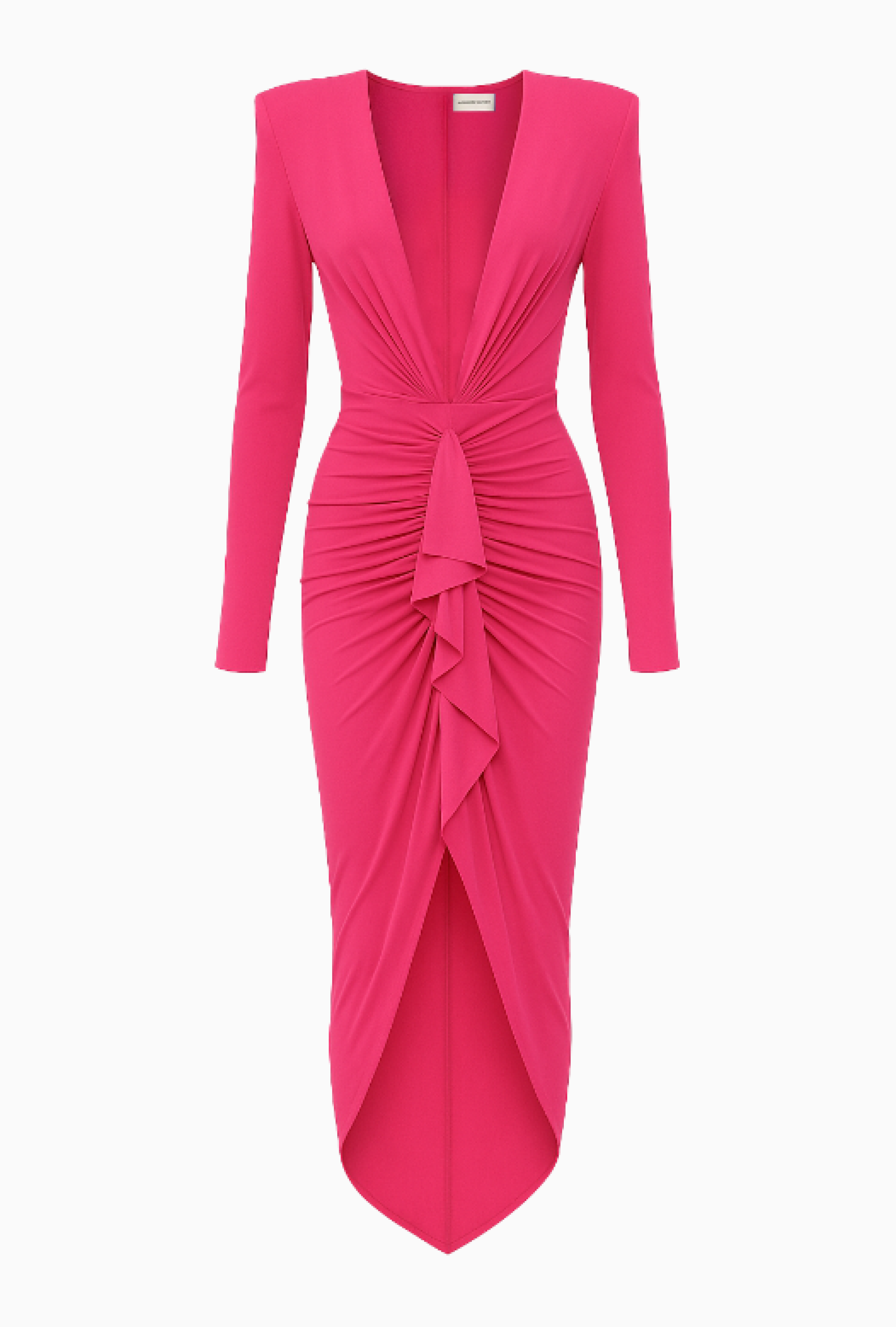 Robe Alexandre Vauthier Drapé Fuchsia