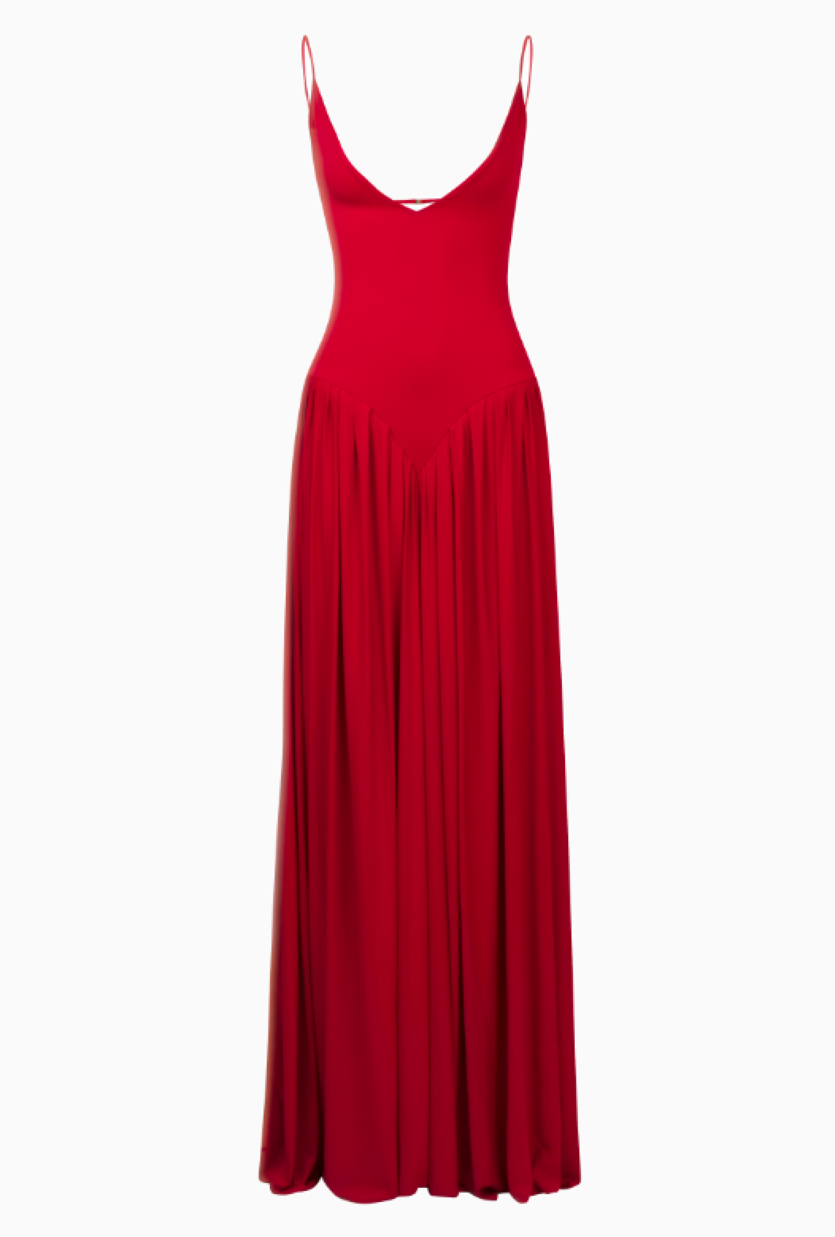 Robe Alexandre Vauthier Plissé Rouge Fluidité
