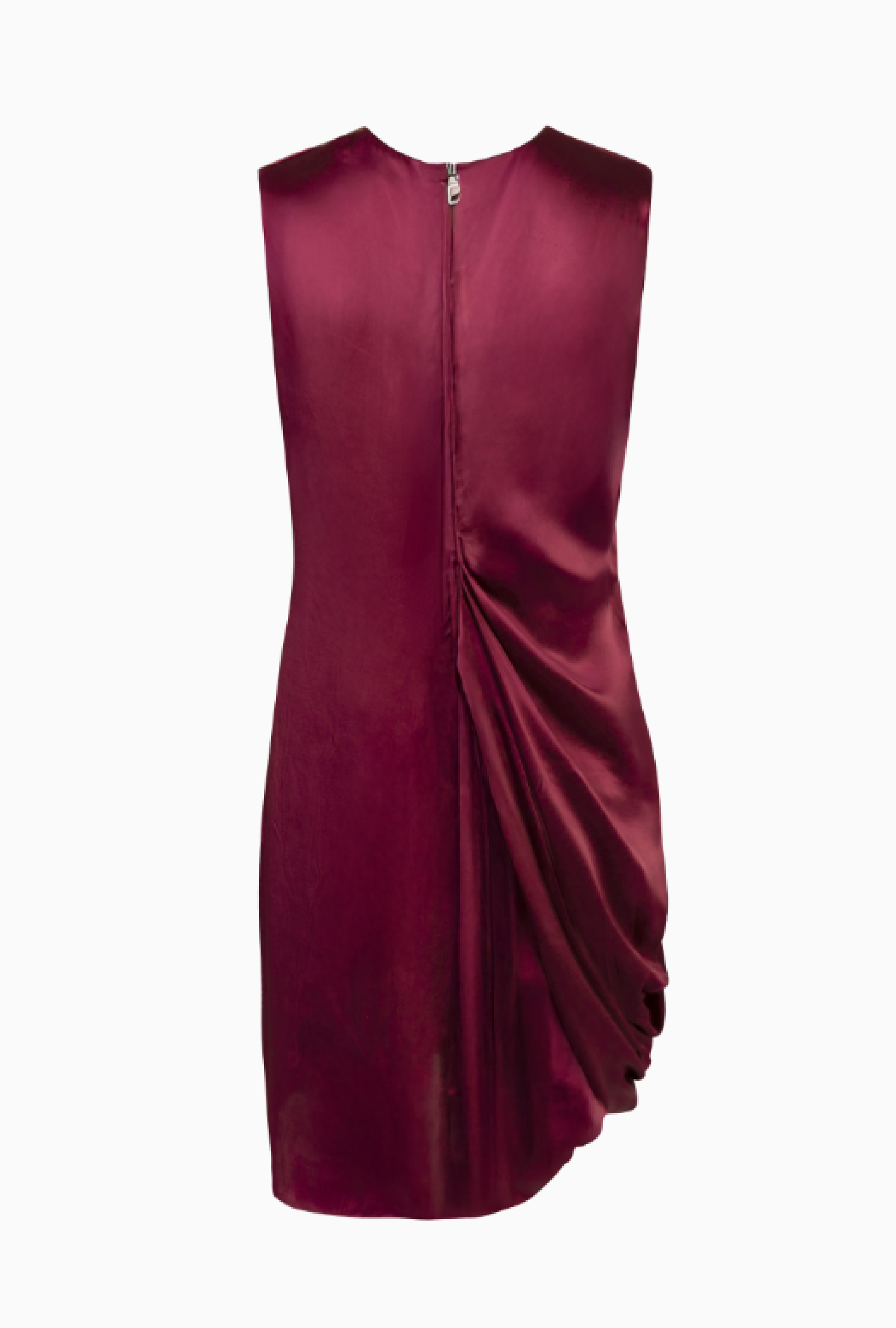 Robe Prada Drapé Satin Bourgogne  Fall 2009