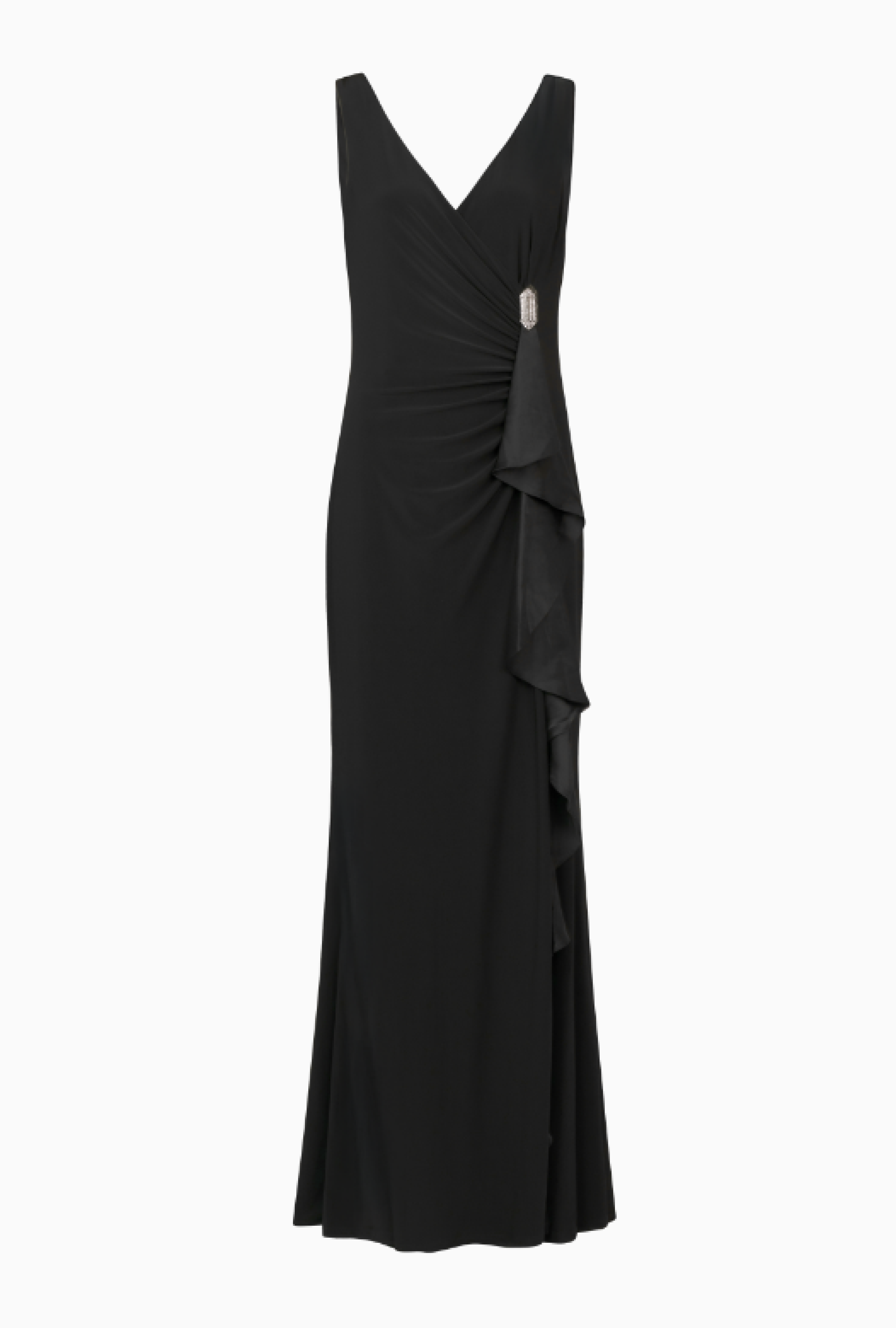 Robe Ralph Lauren Noir Drapé Cristal