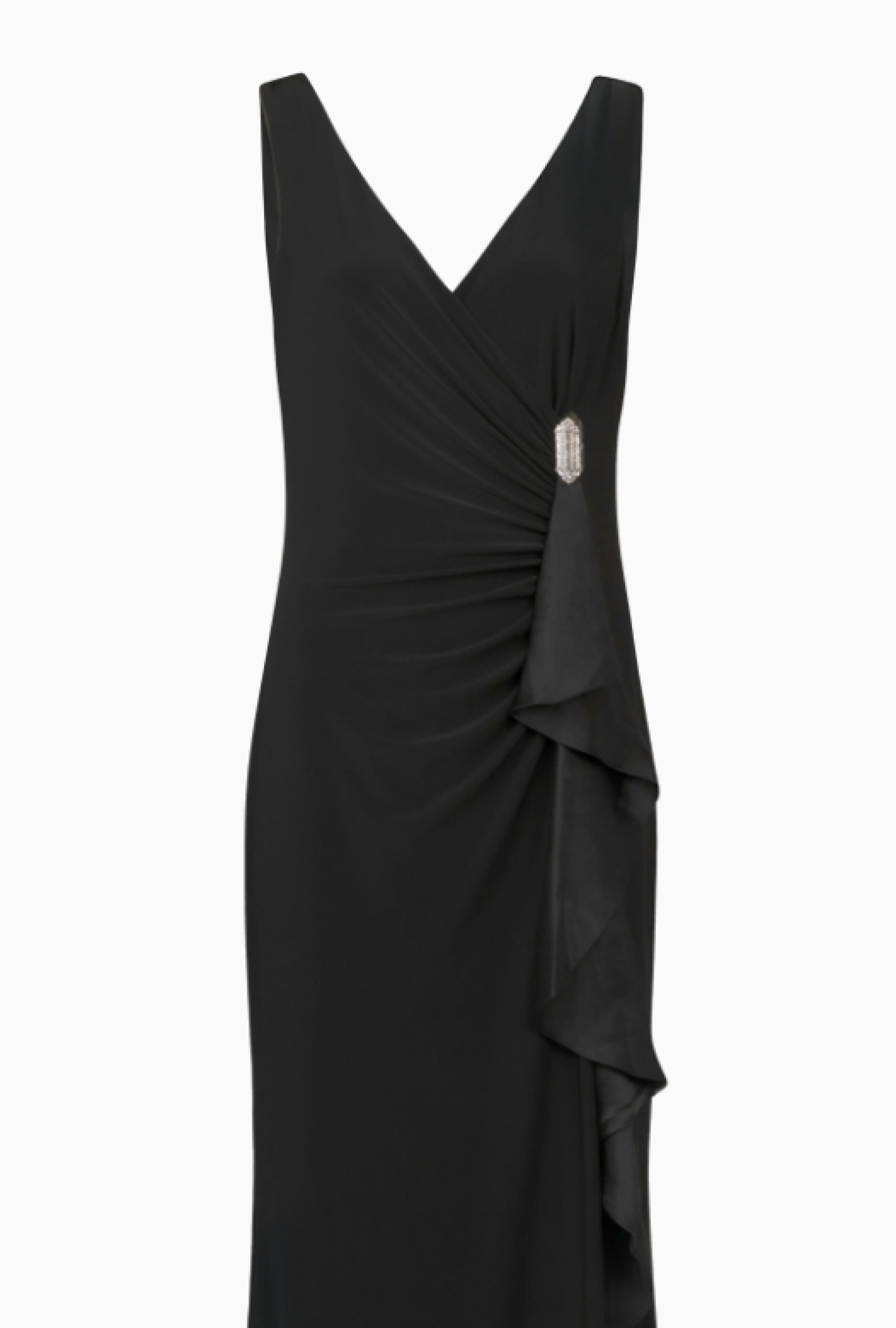 Robe Ralph Lauren Noir Drapé Cristal