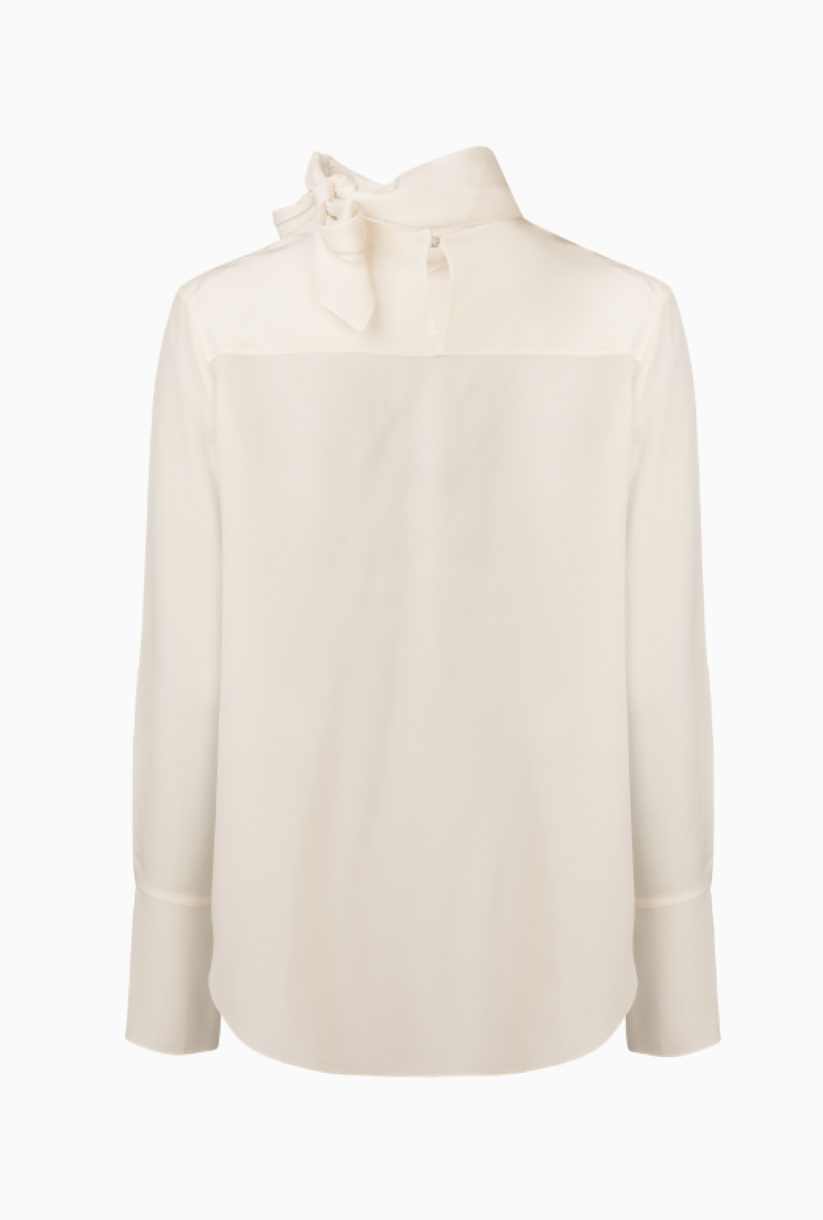 Chemise Chloe Crêpe Ivoire À Nœud Col  Fall 2016