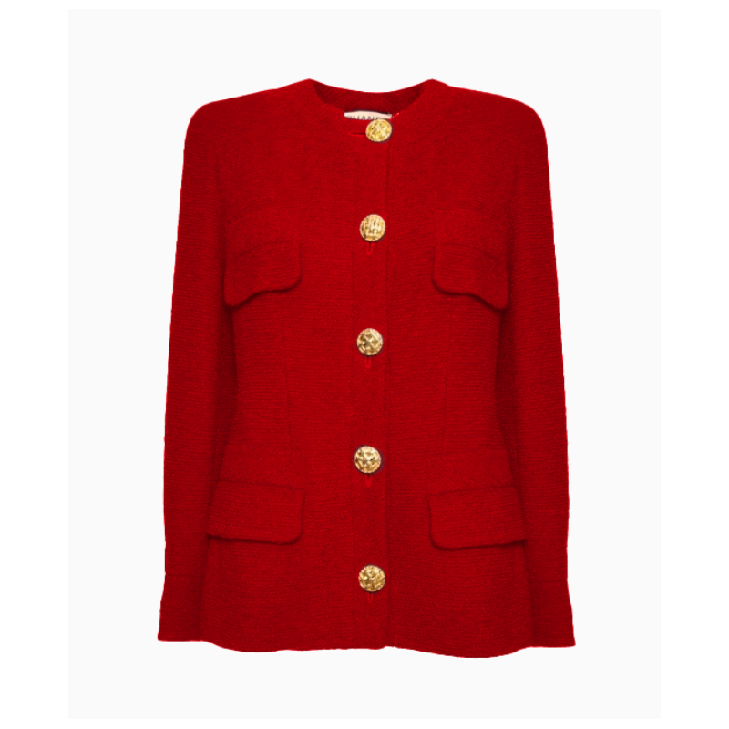 Veste Chanel Tweed Rouge FW1992