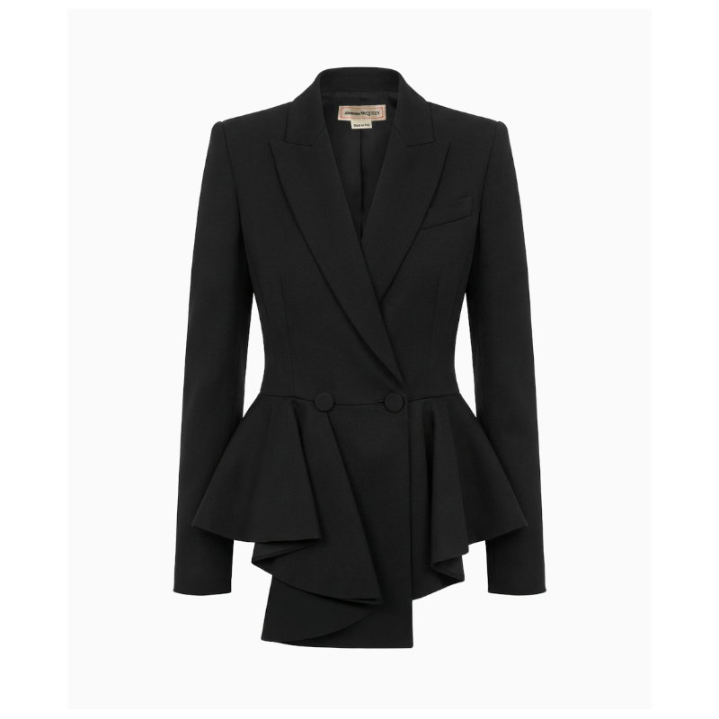 Veste Alexander Mc Queen Black Peplum
