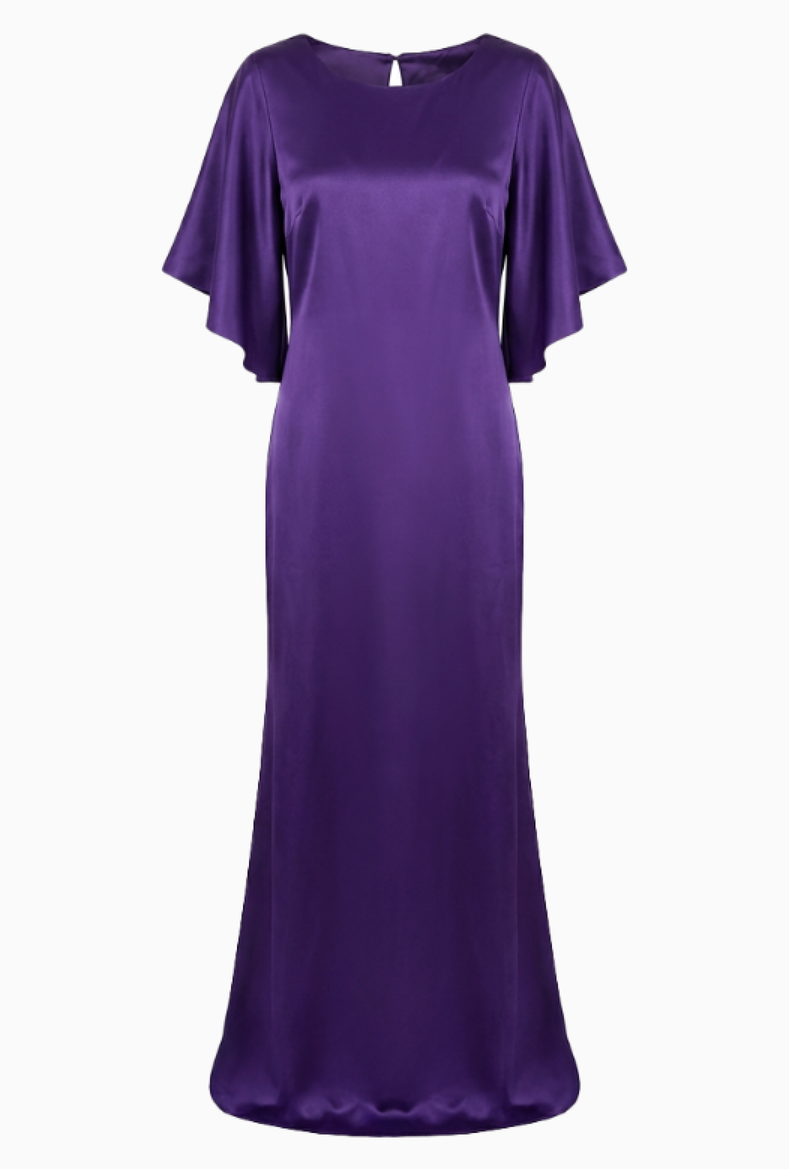 Robe Paule Ka Satin Violet Drapé