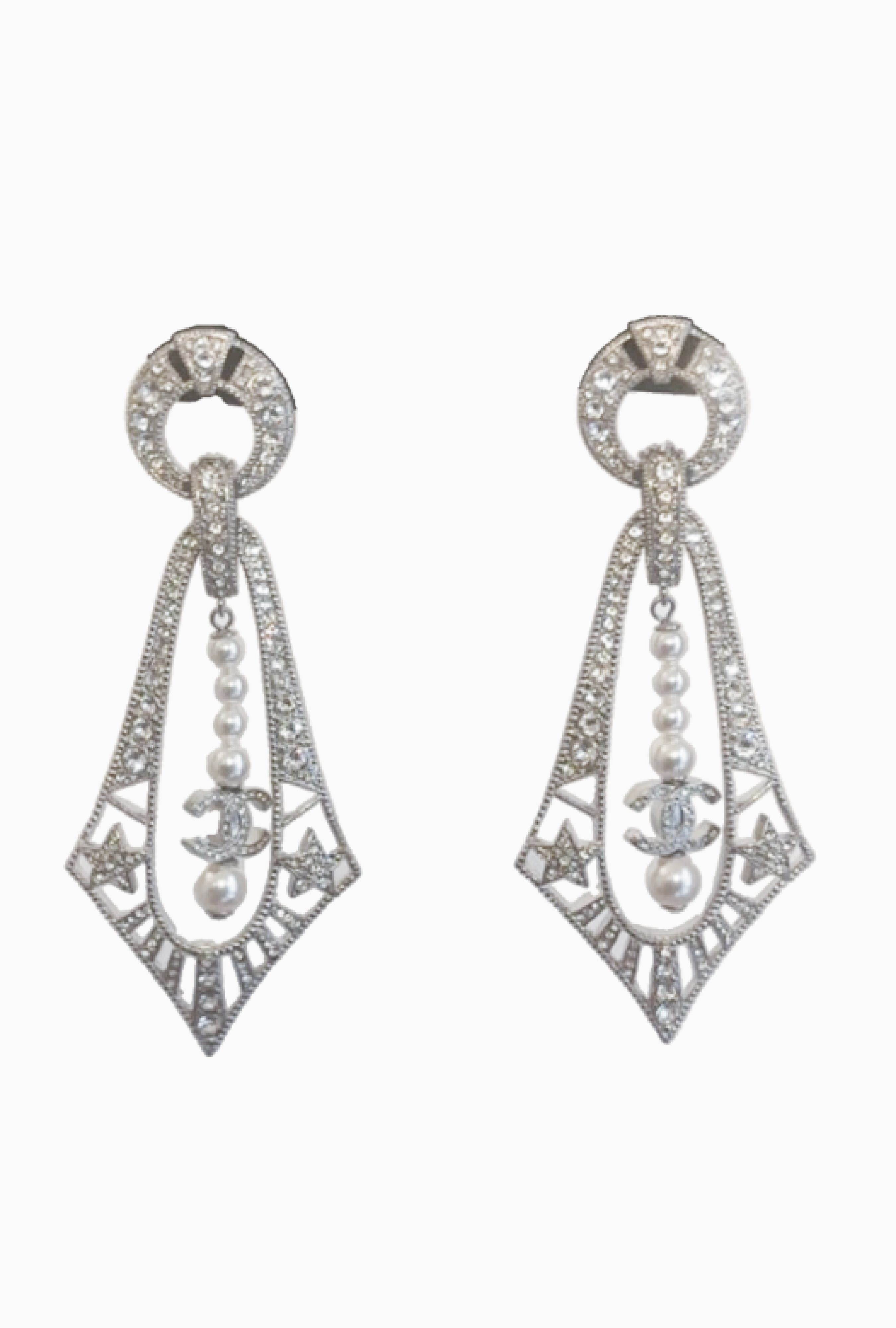 Boucles D'Oreilles Chanel Étoiles Art Déco