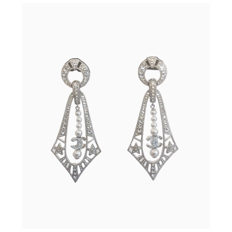 Boucles D'Oreilles Chanel Étoiles Art Déco