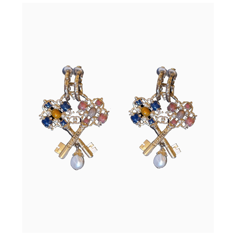 Boucles D'Oreilles Chanel Keys PF2015