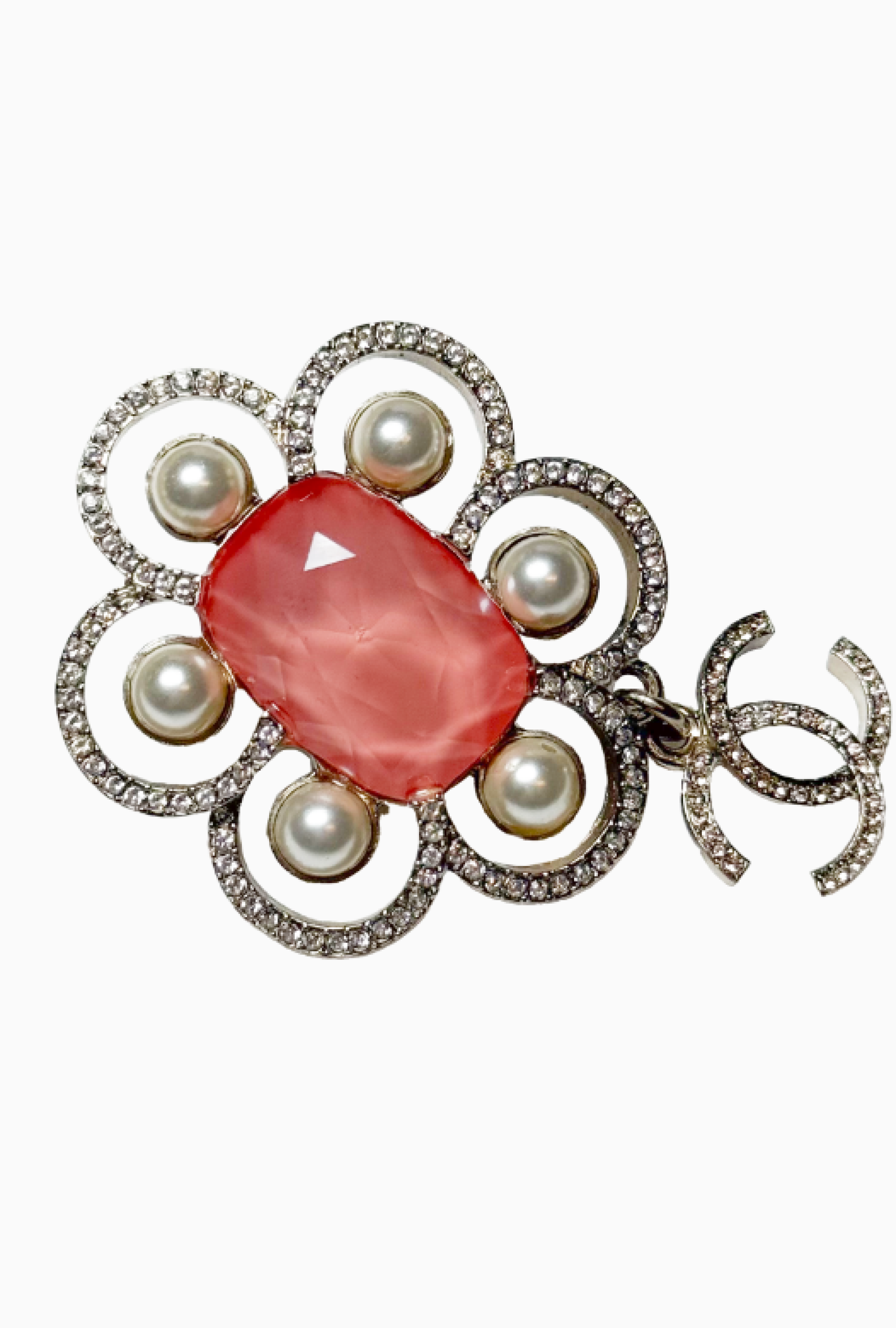 Broche Chanel Pétale Rose