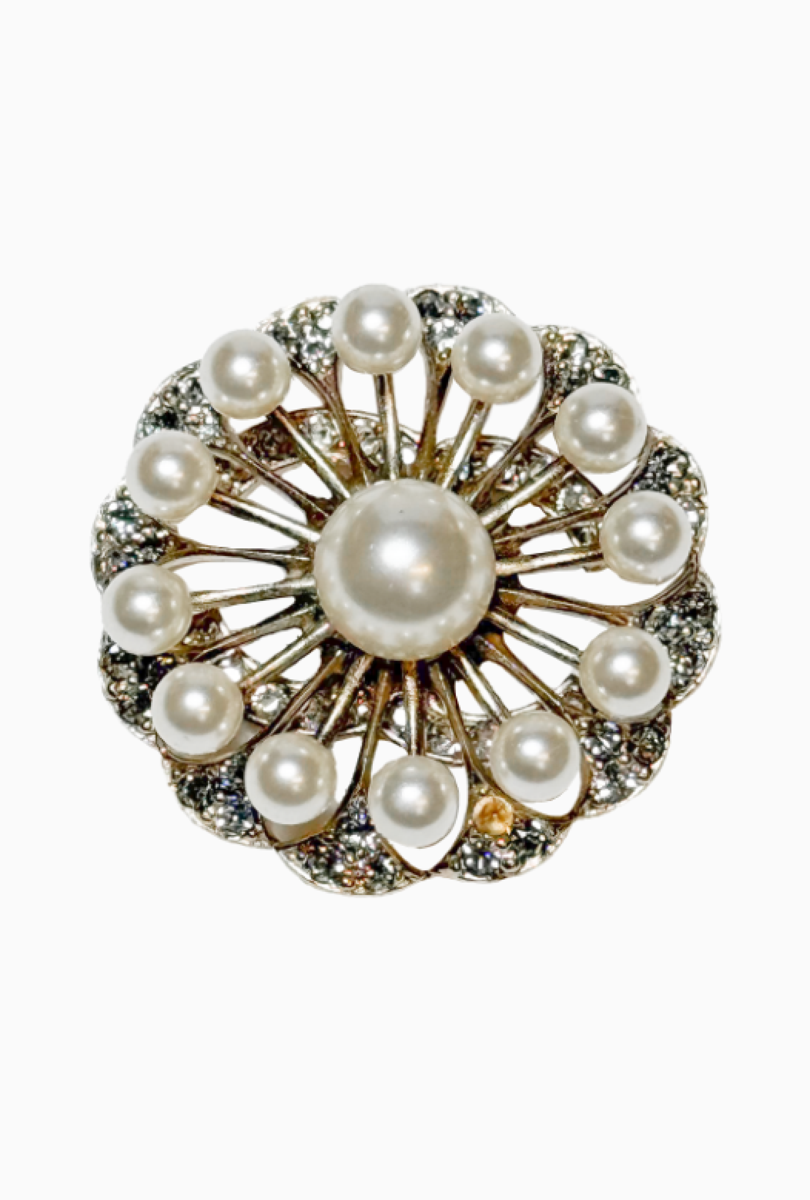 Broche Chanel Rosace De Perles