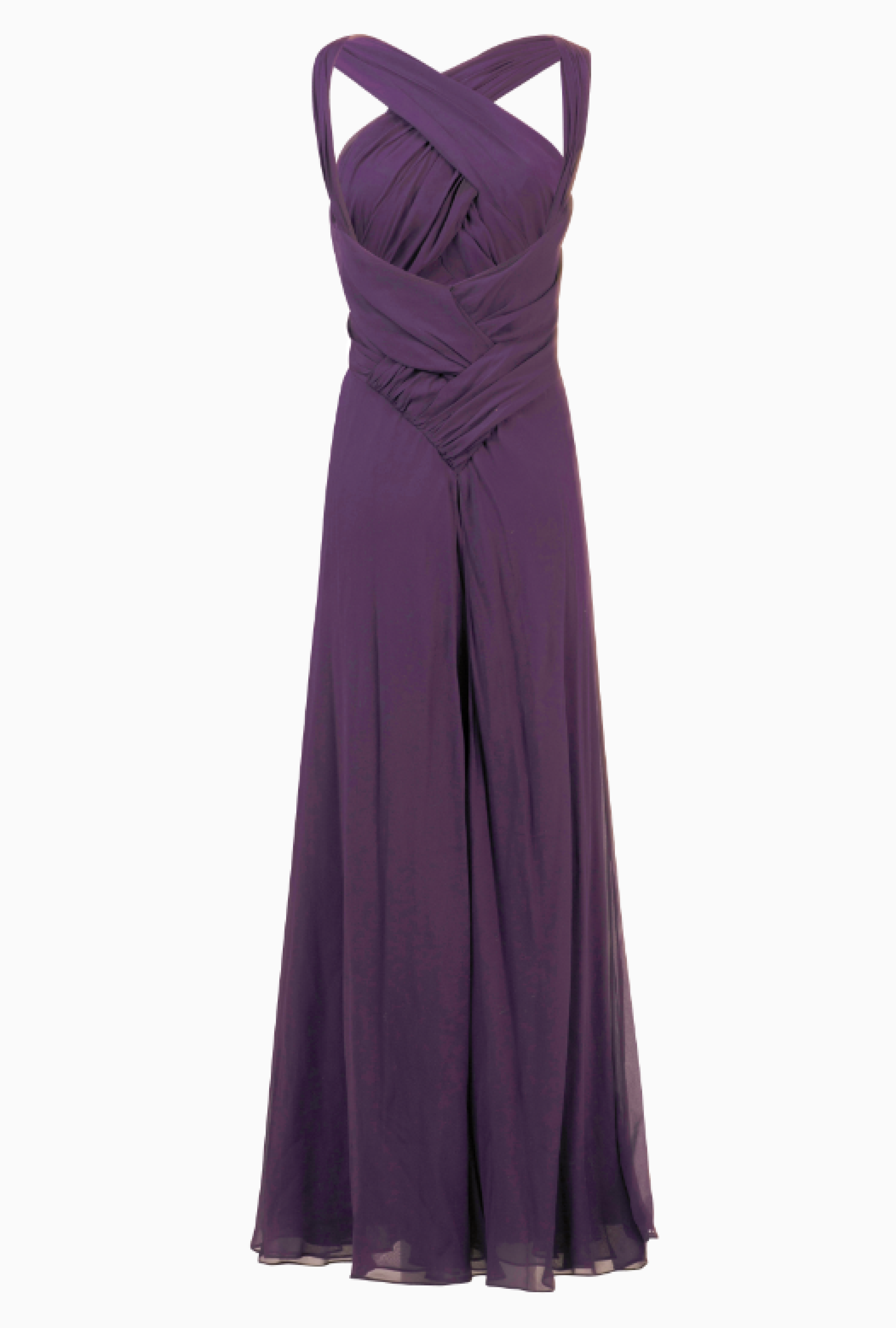 Robe My Couture Corner Drapé Prune