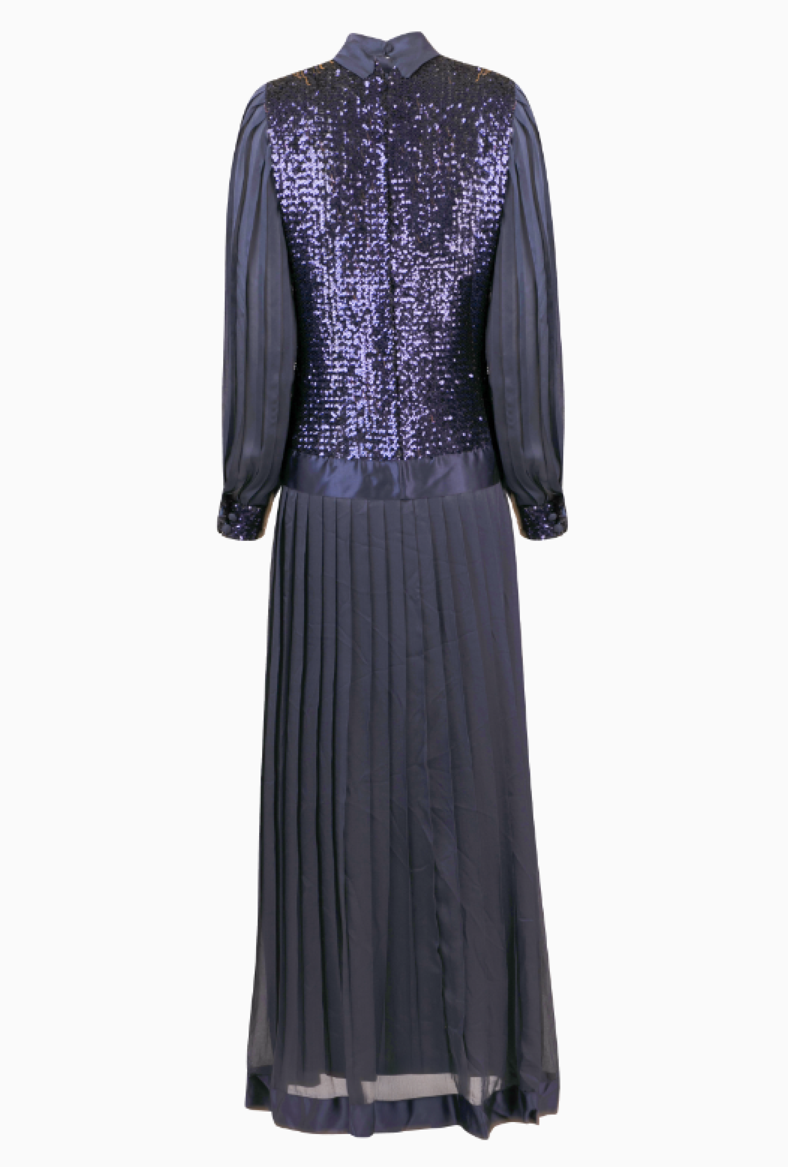 Robe My Couture Corner Sequins Nuit Profonde