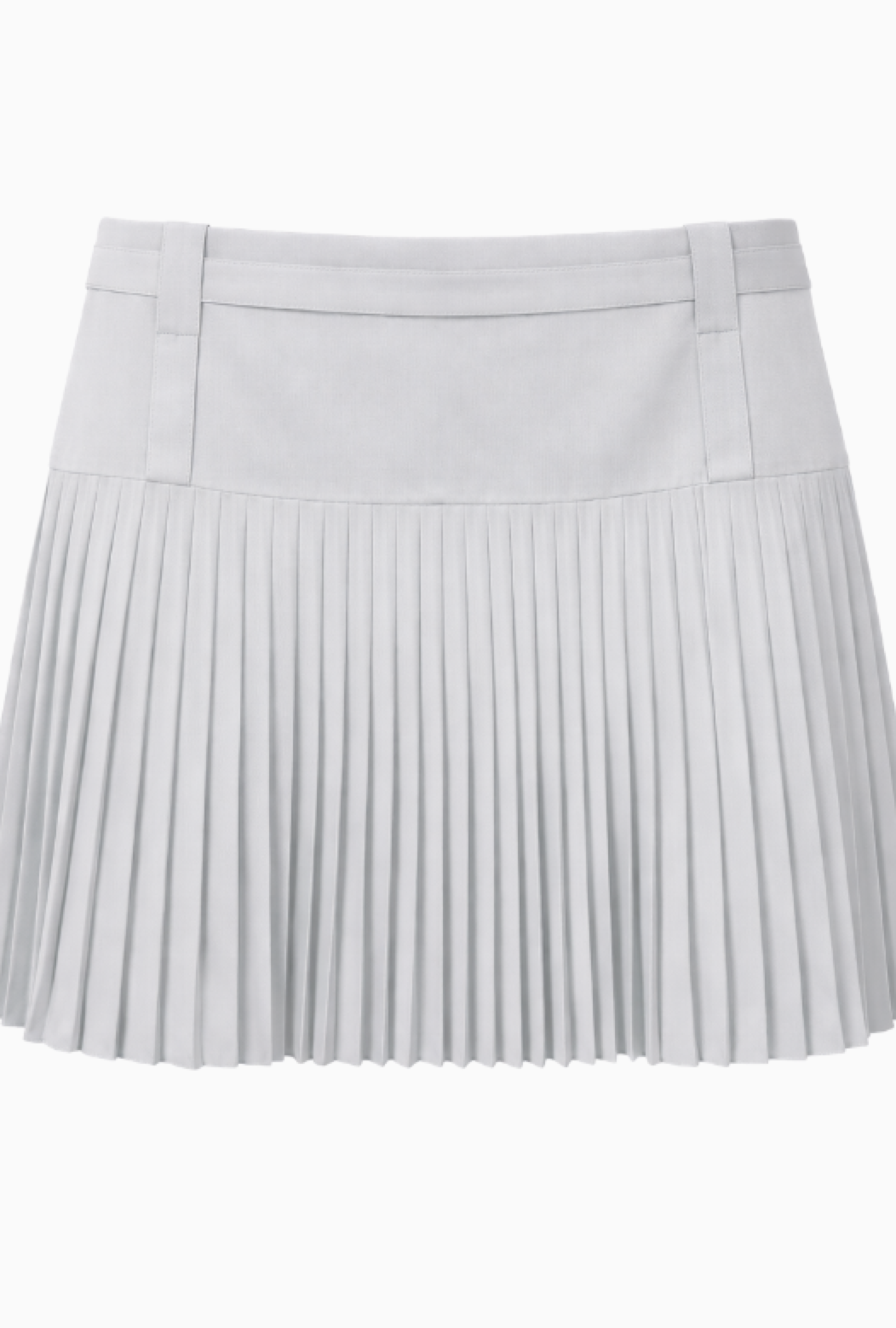 Jupe Guy Laroche Plissé Gris Clair