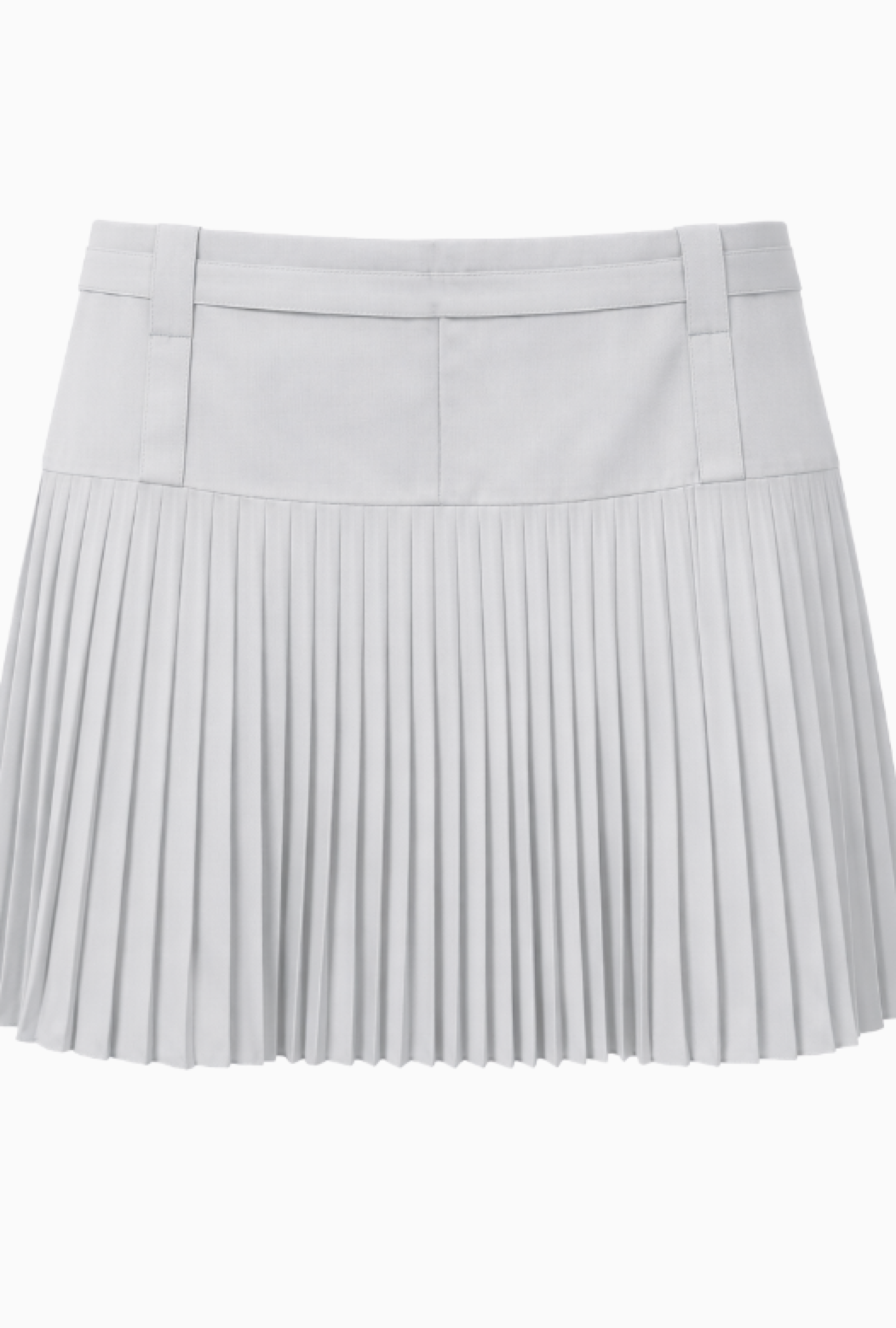 Jupe Guy Laroche Plissé Gris Clair