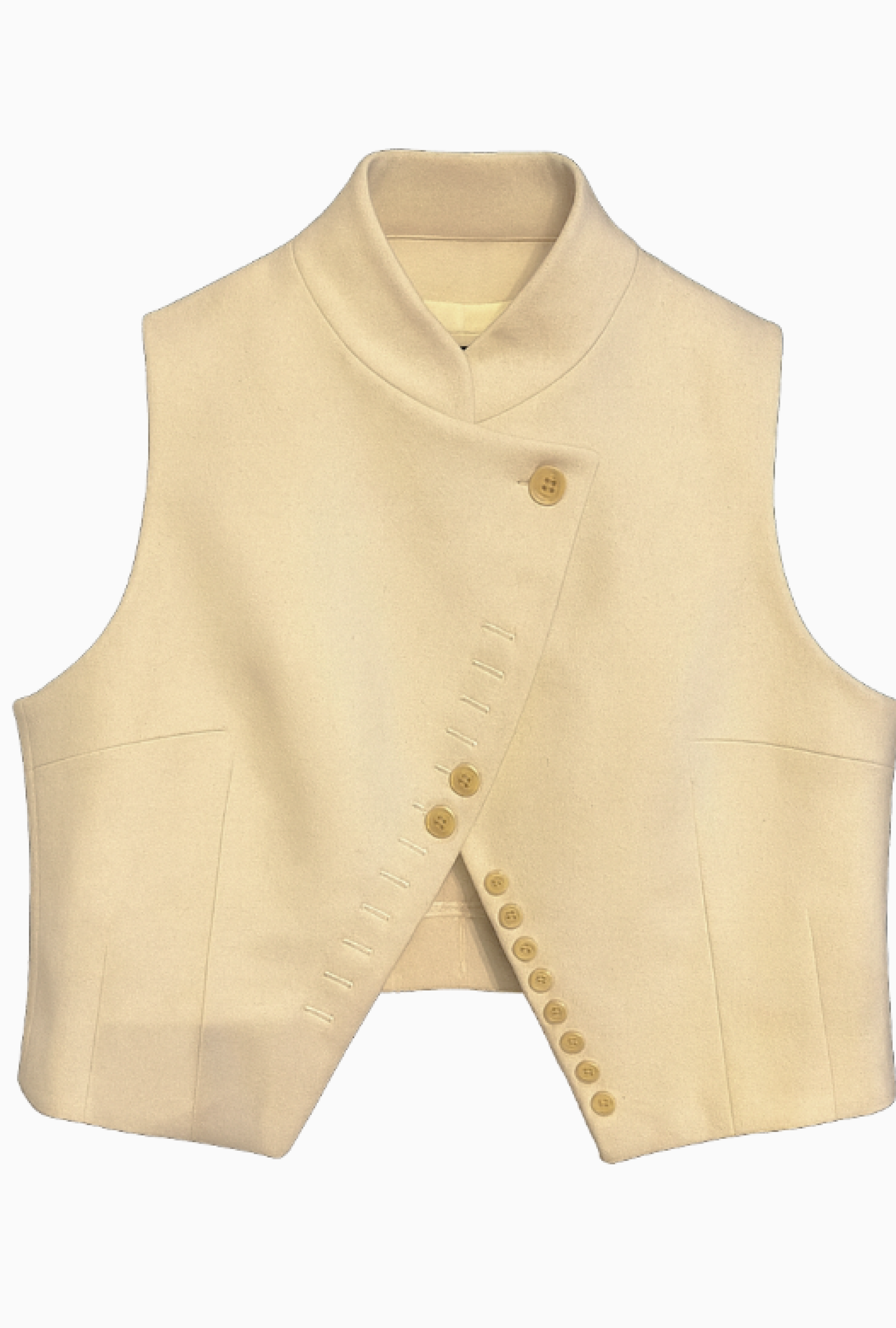 Gilet Vintage Croisé Ivoire