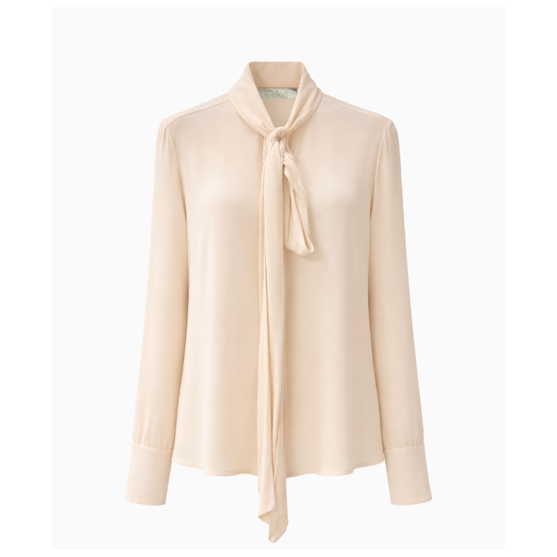 Blouse Chloe Nœud Ivoire Rosé FW2014