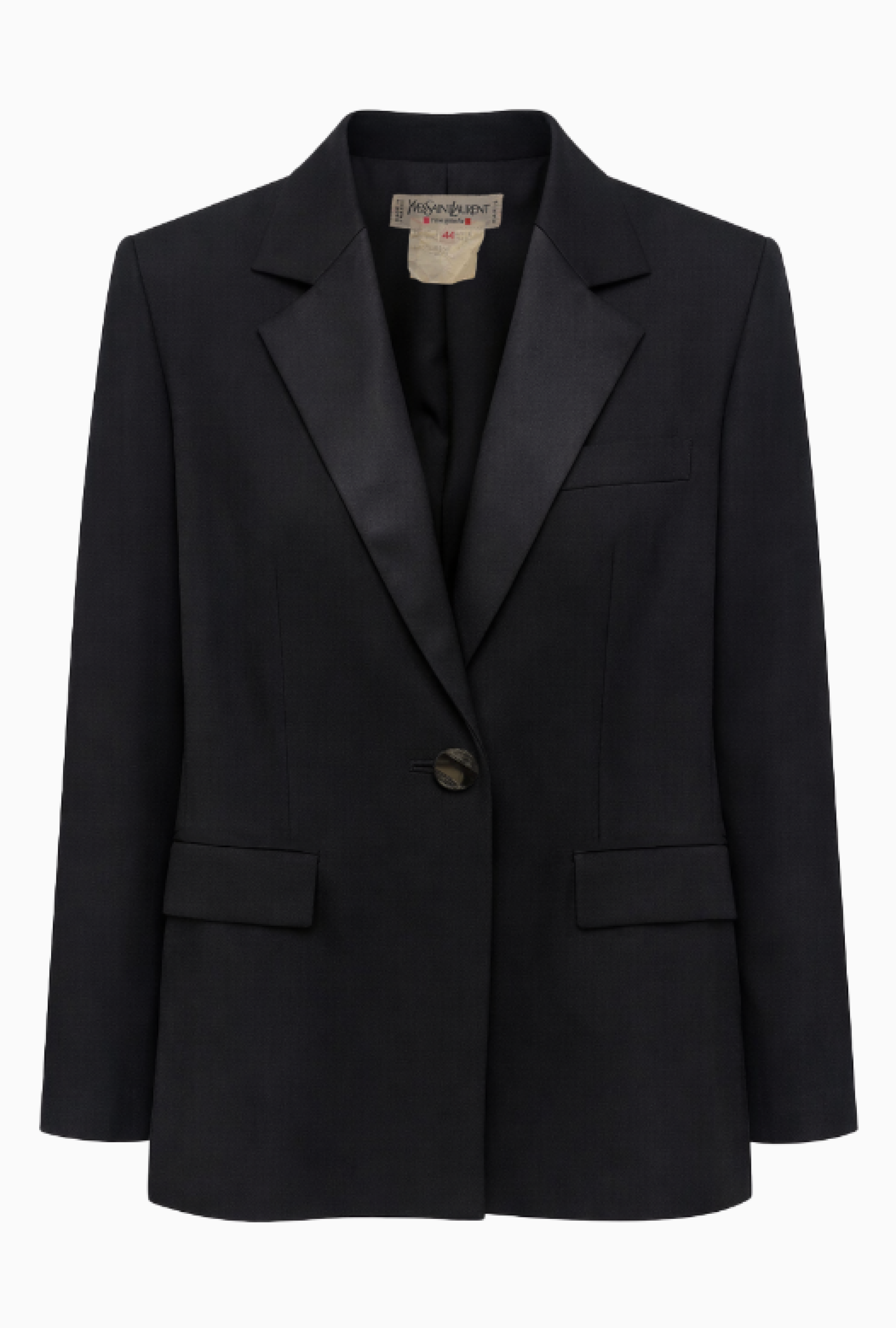 Veste Yves Saint Laurent Blazer Noir Classique Structuré FW2000