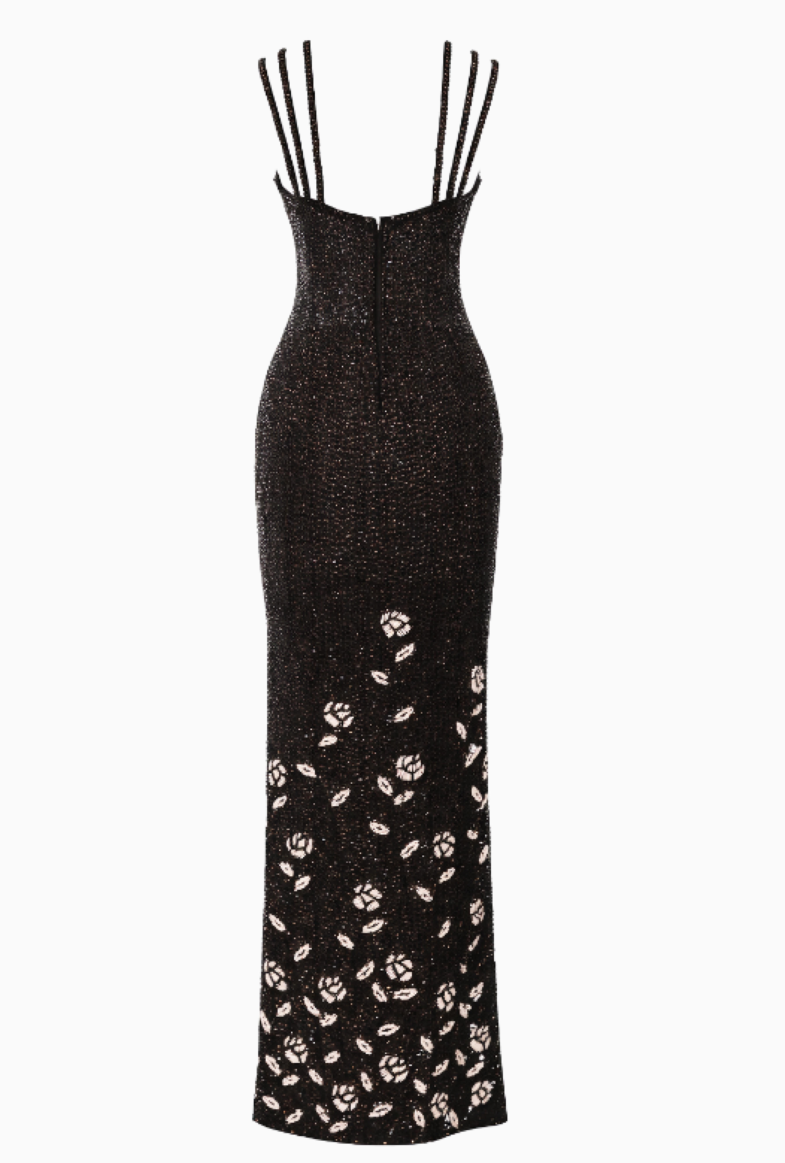 Robe My Couture Corner Sequins Black Floral