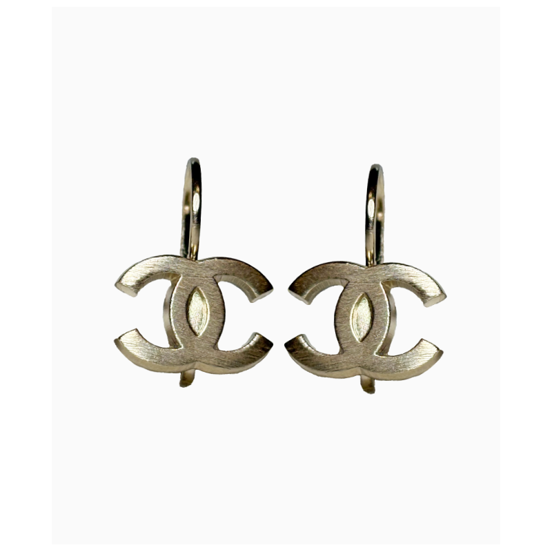 Boucles D'oreilles Chanel Double C Gold