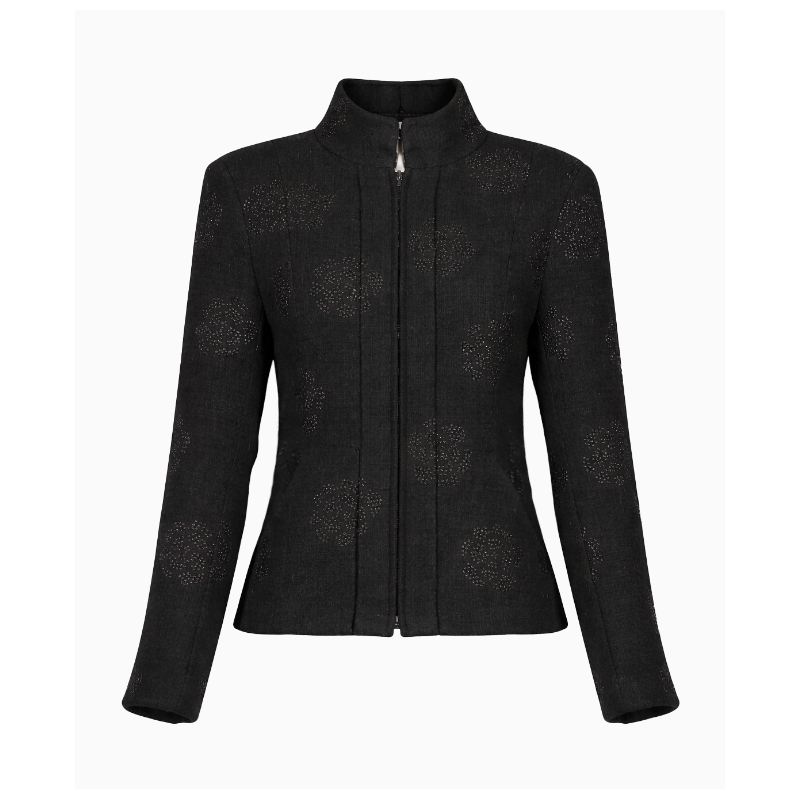 Veste Chanel Col Montant Texturé Croisière 2003