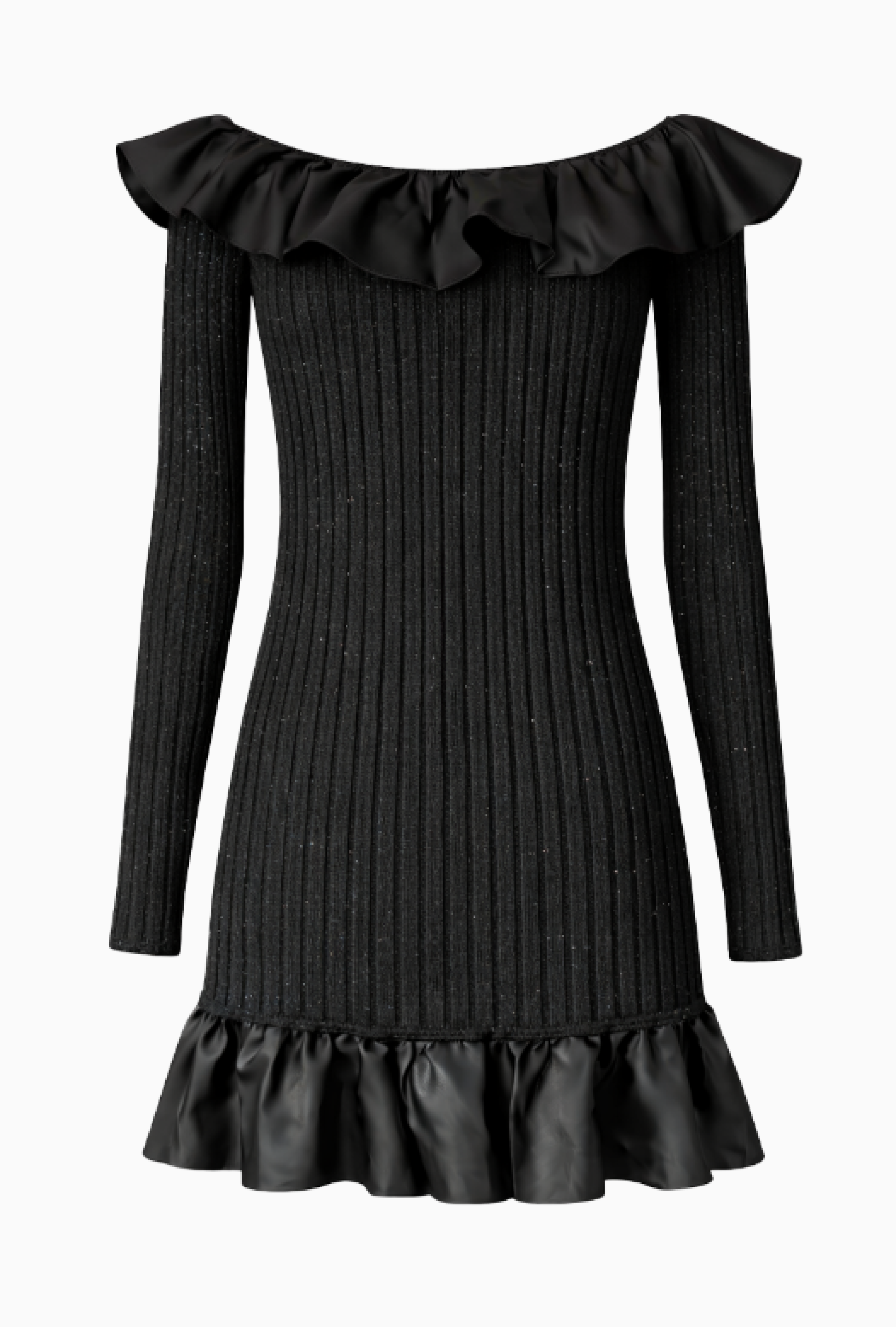 Robe Ungaro Maille Bardot À Volants