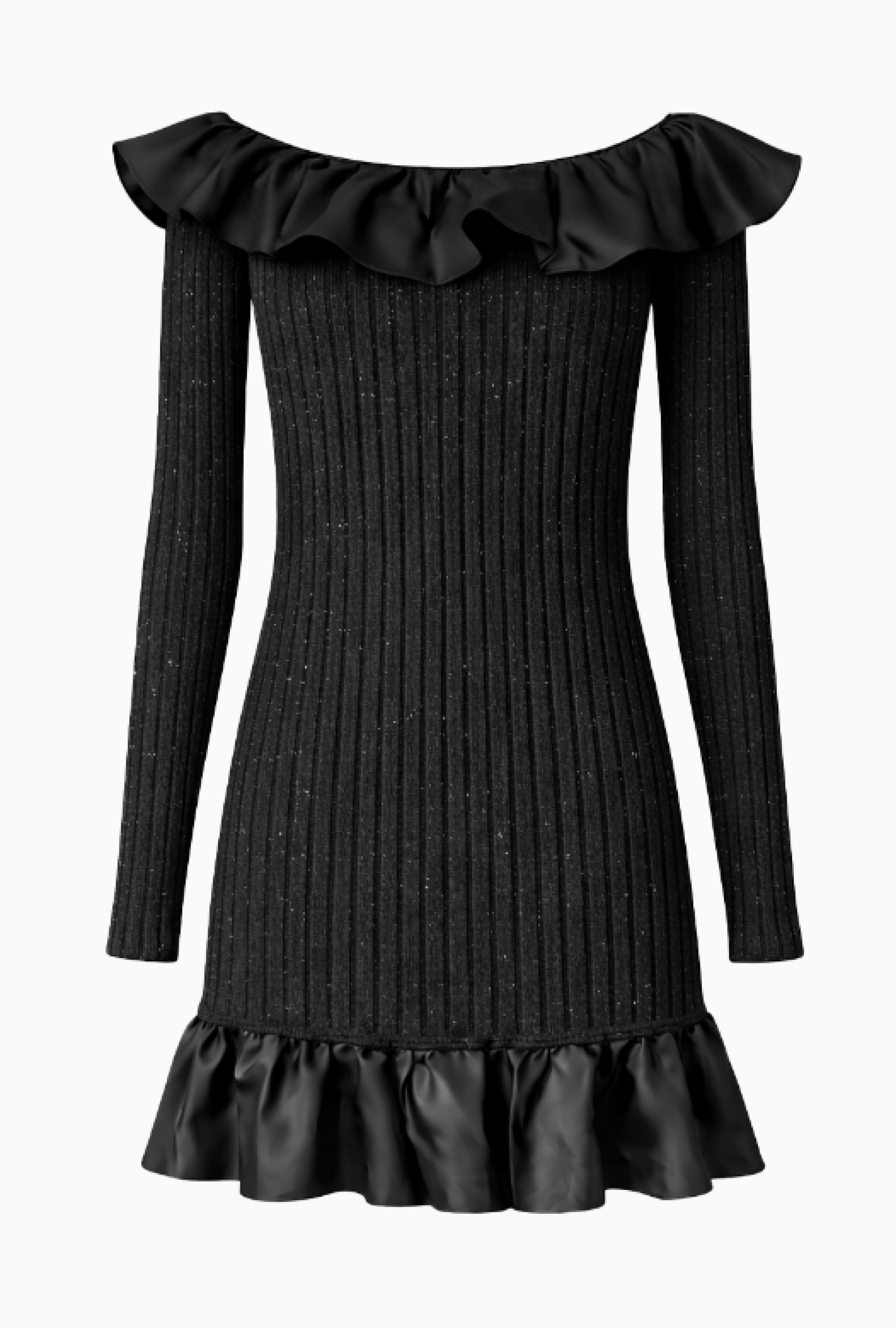 Robe Ungaro Maille Bardot À Volants