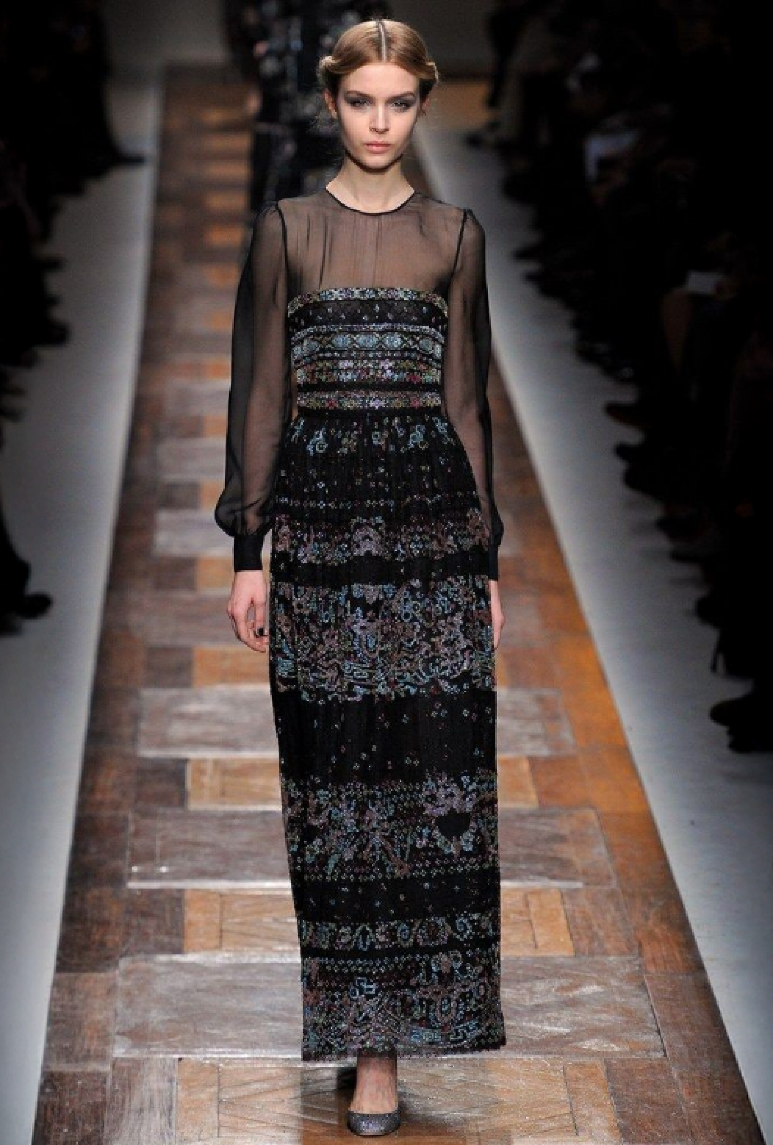 Robe Valentino Noir Céleste FW 2012