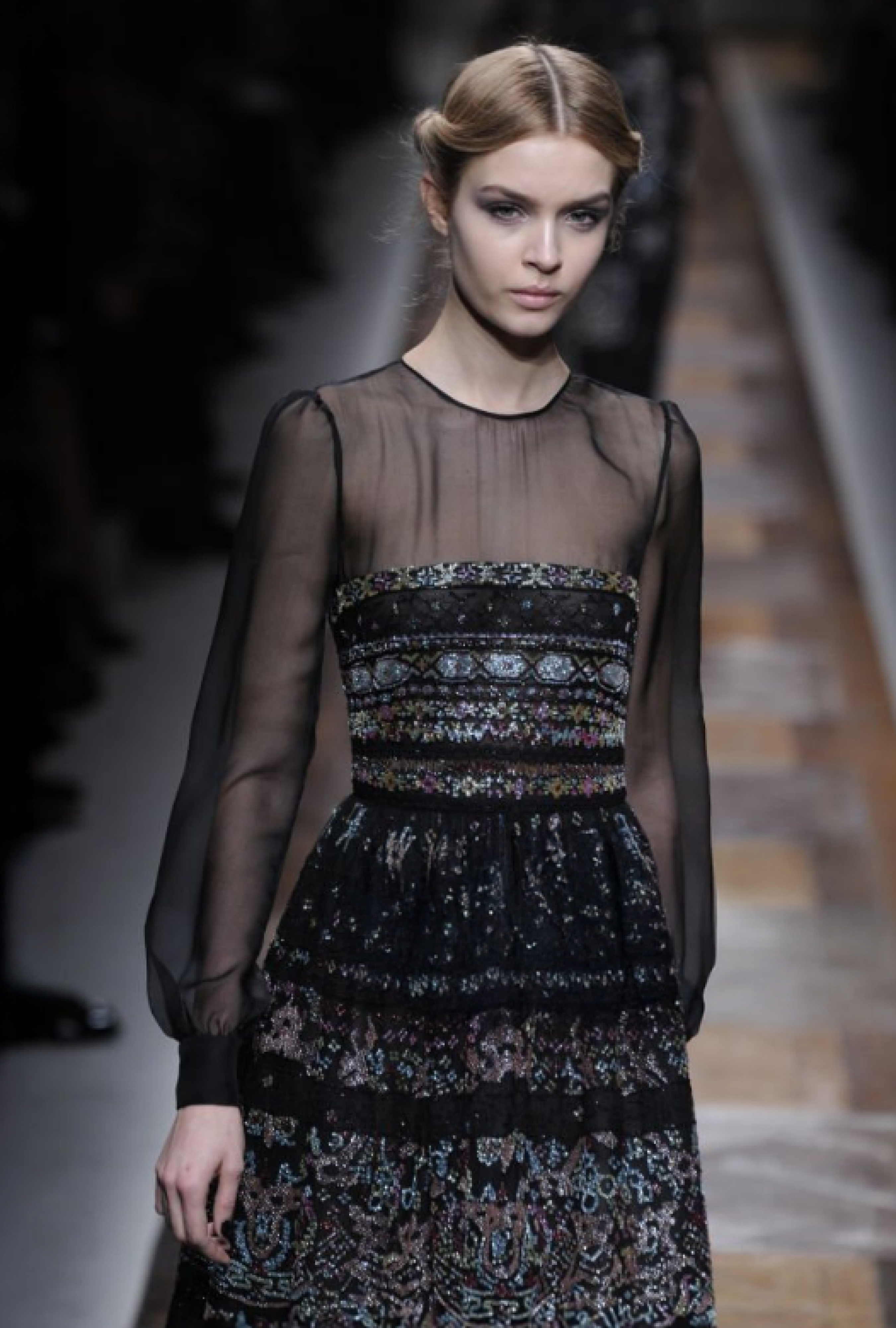 Robe Valentino Noir Céleste FW 2012