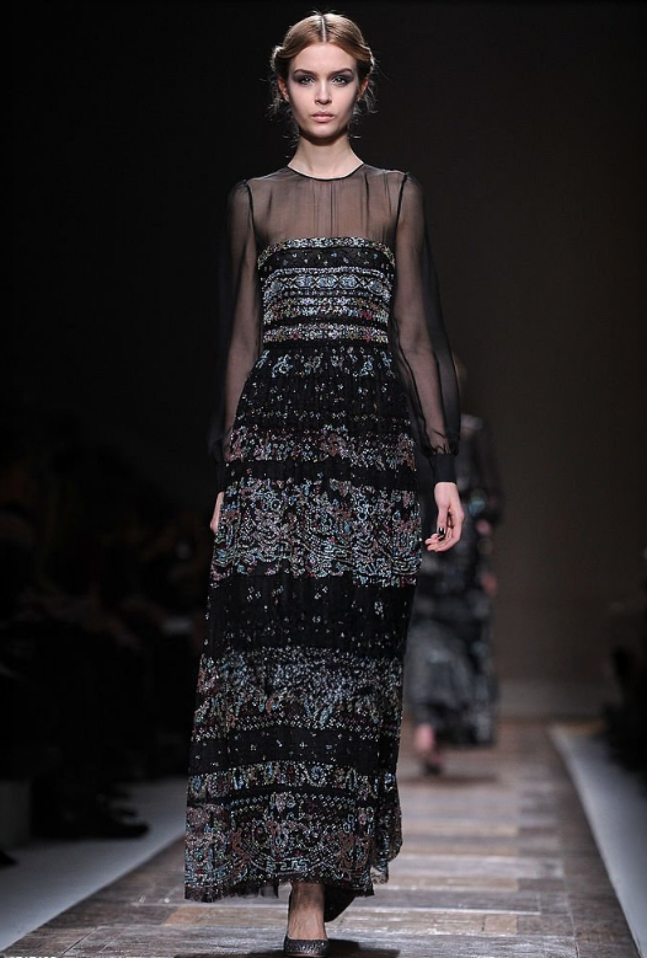 Robe Valentino Noir Céleste FW 2012