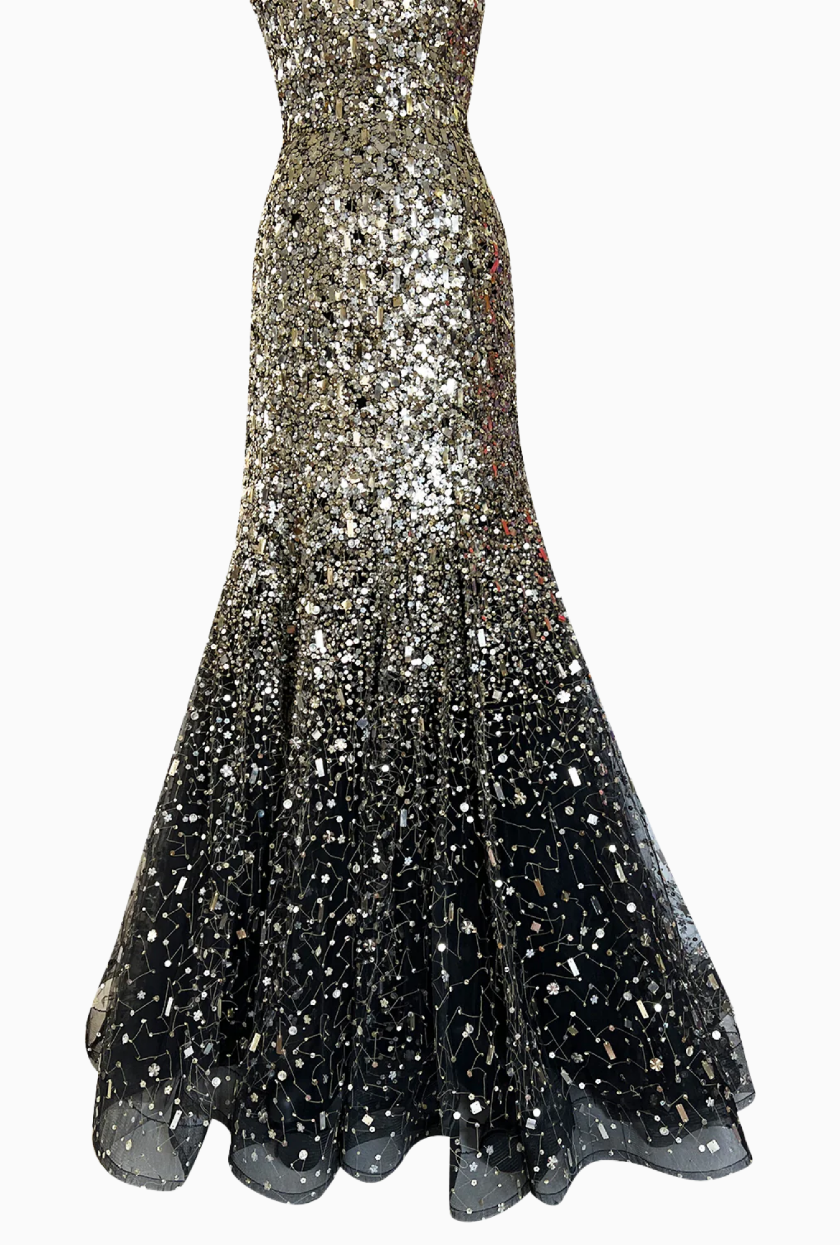 Robe Oscar de la renta Gold Sequin Runway fall 2006