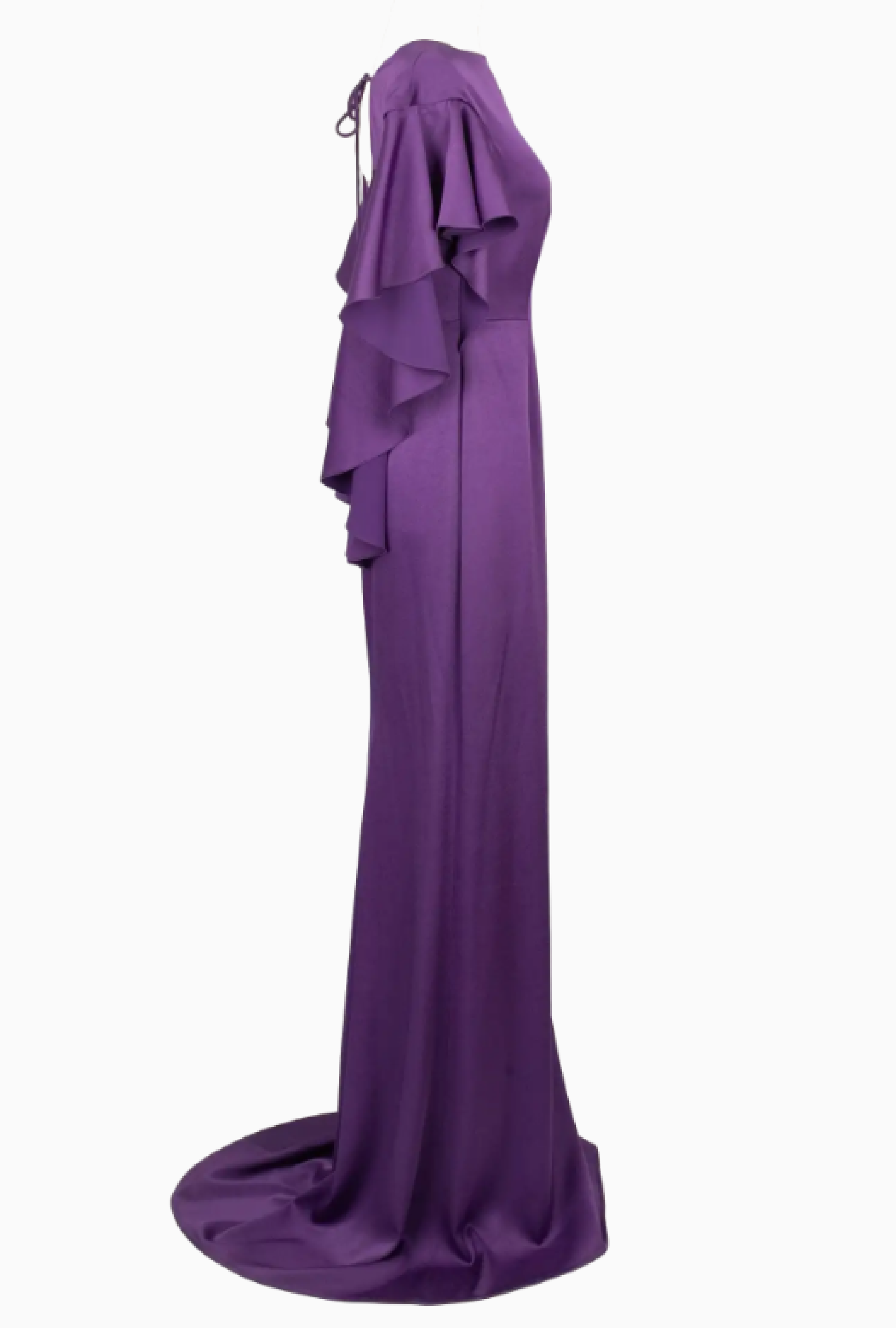 Robe Paule Ka Satin Violet Drapé