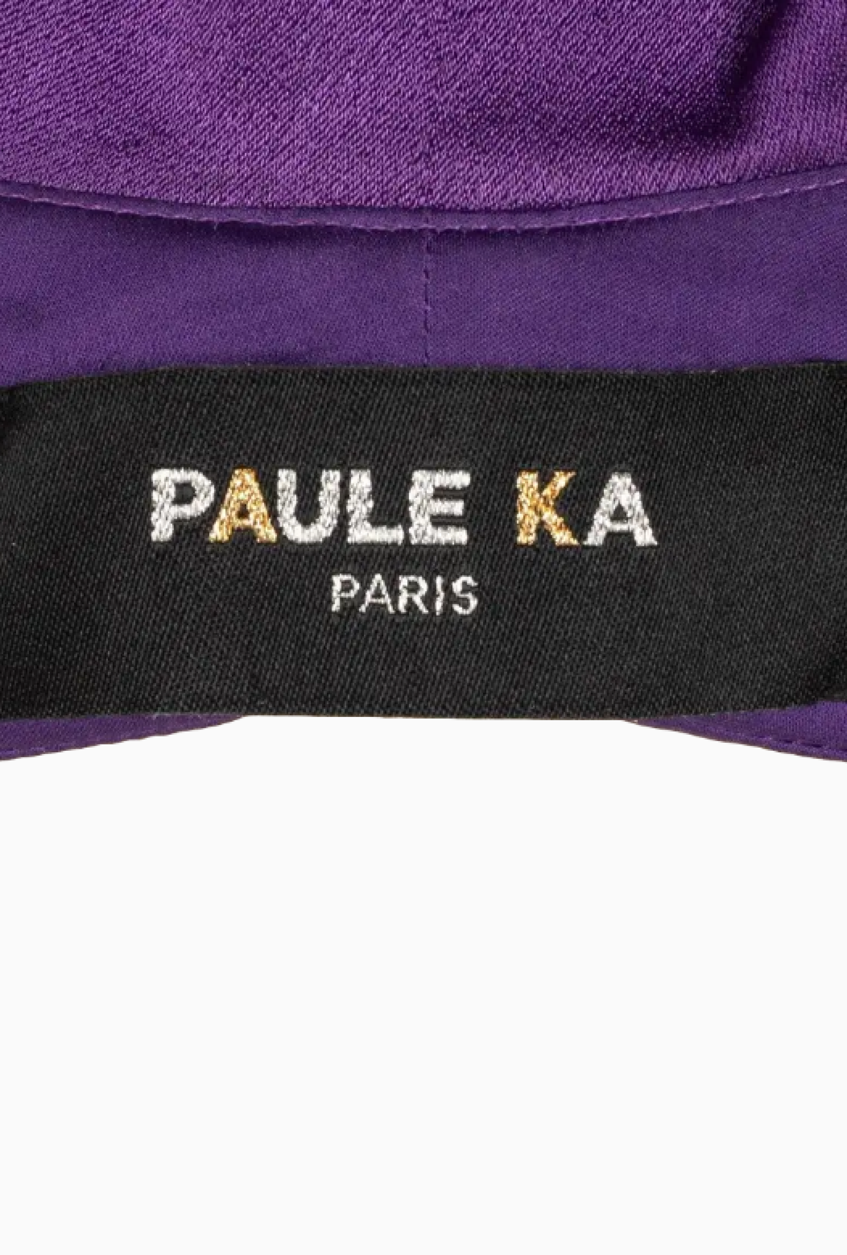 Robe Paule Ka Satin Violet Drapé