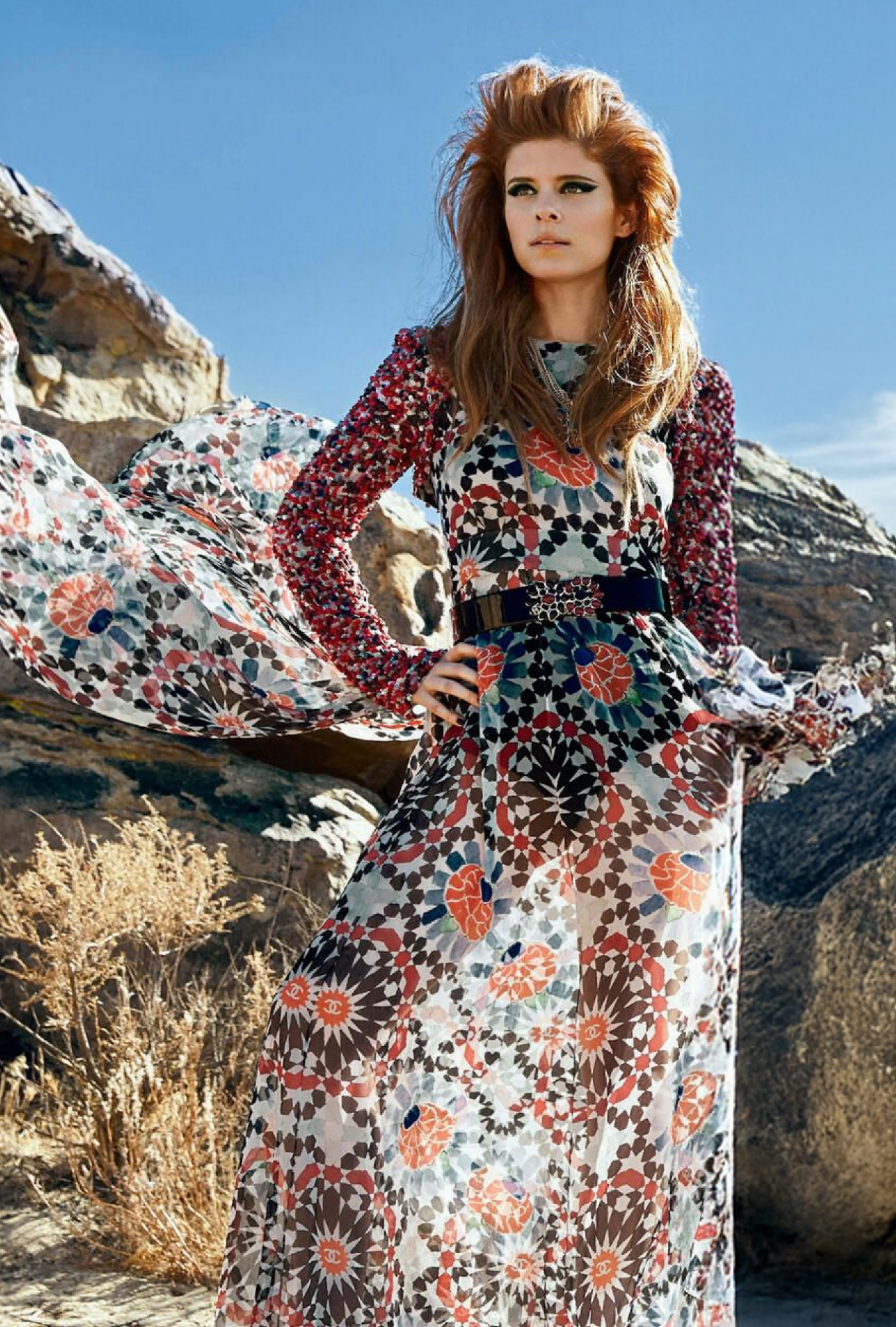 Robe Chanel Mousseline Imprimée Resort 2015