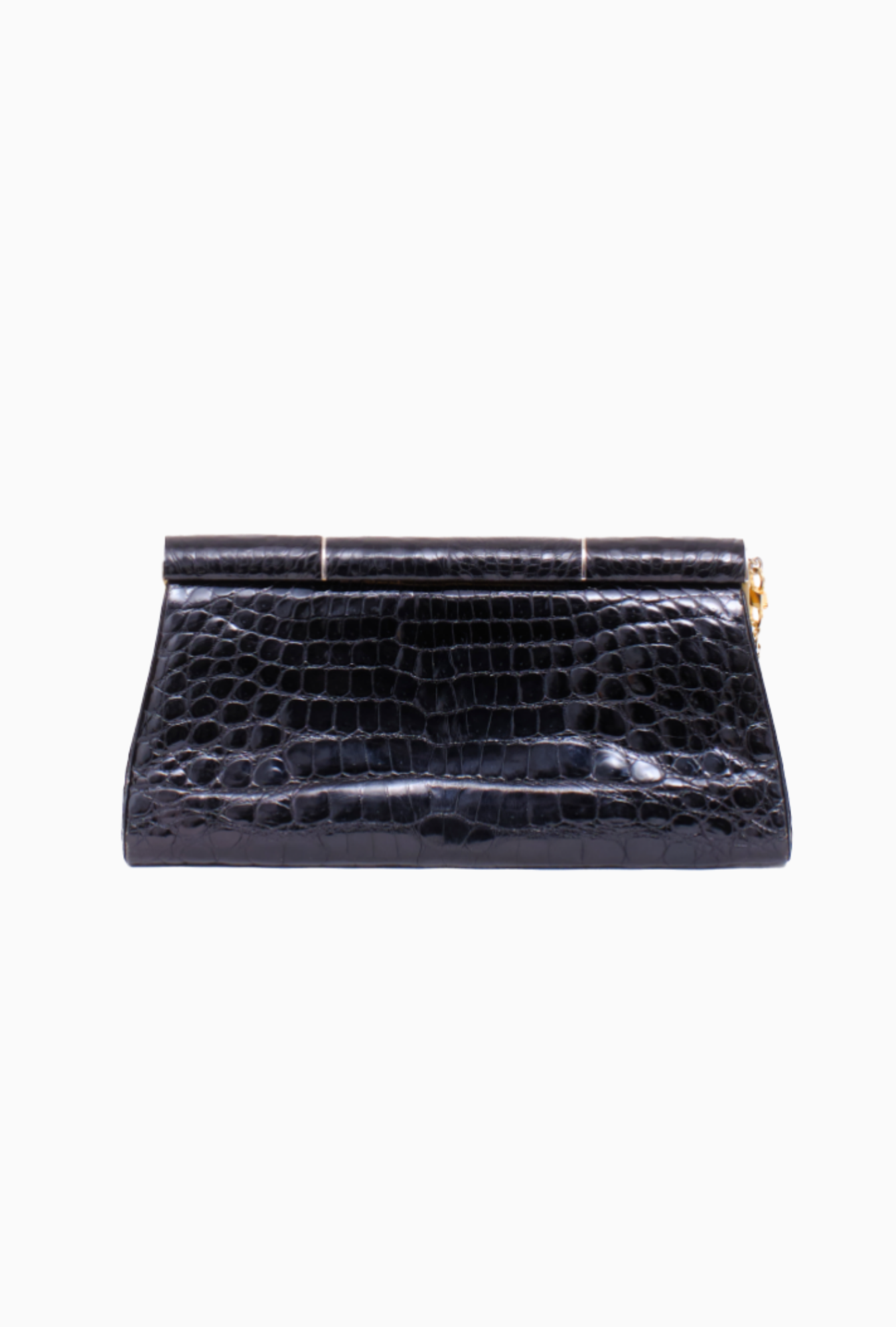 Pochette Loewe Cuir Crocodile Noir