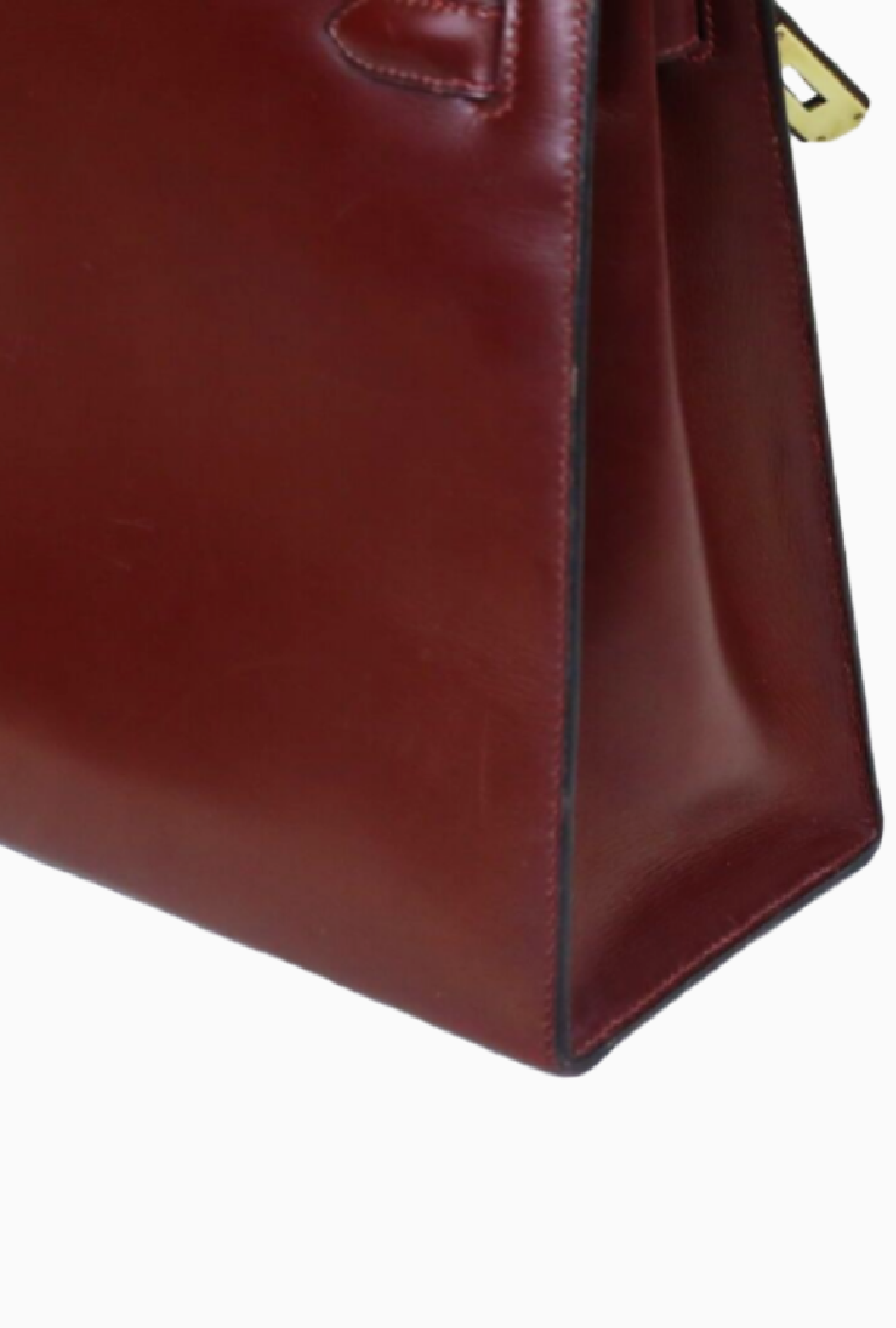 Sac Hermes à main Hermès Kelly 32 cm en cuir box rouge H