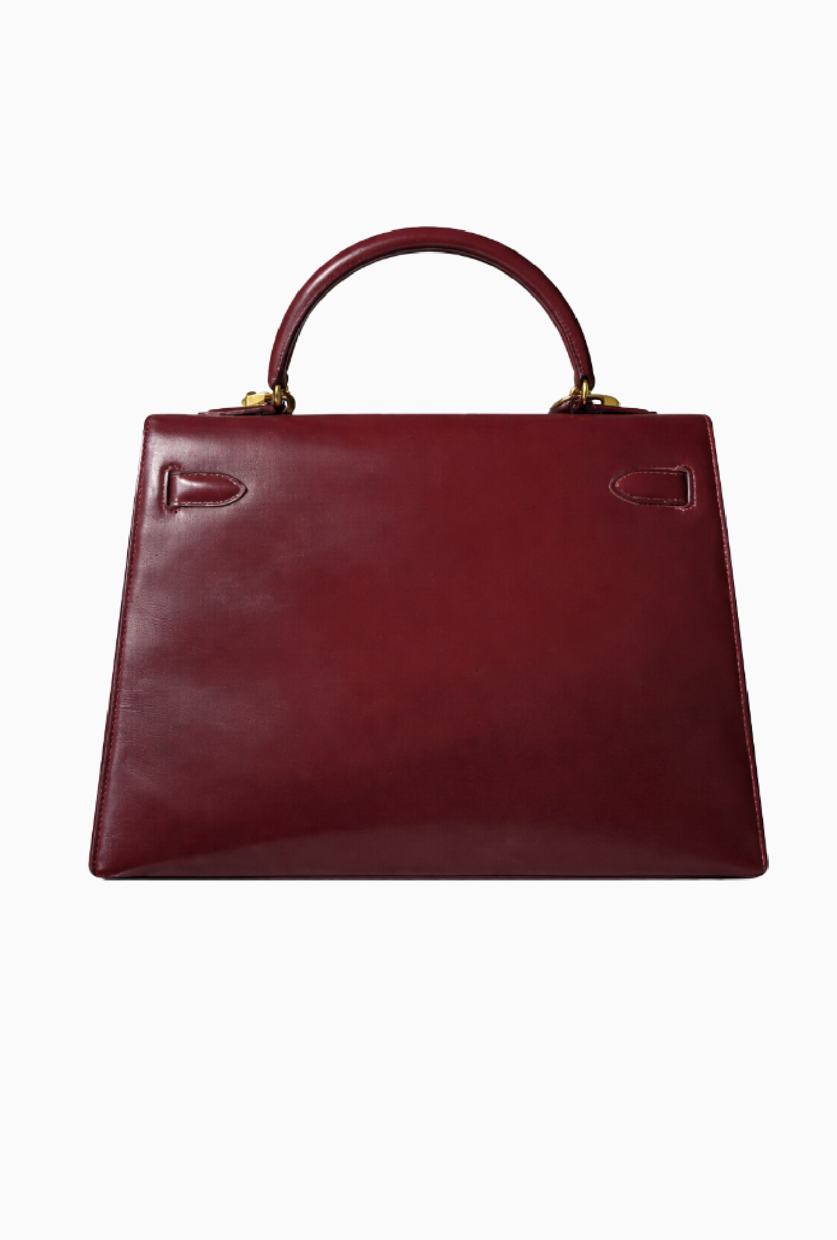 Sac Hermes à main Hermès Kelly 32 cm en cuir box rouge H