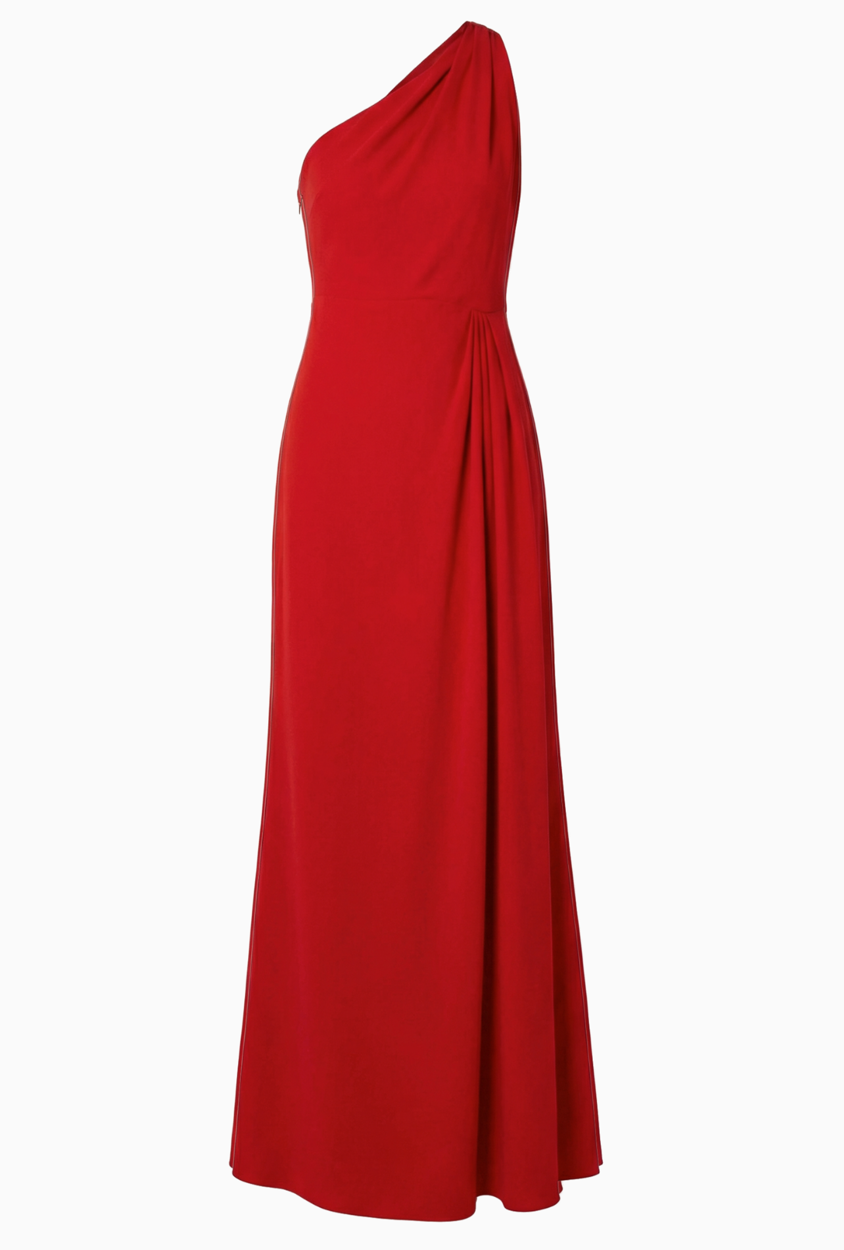 Robe Valentino One-shoulder Rouge
