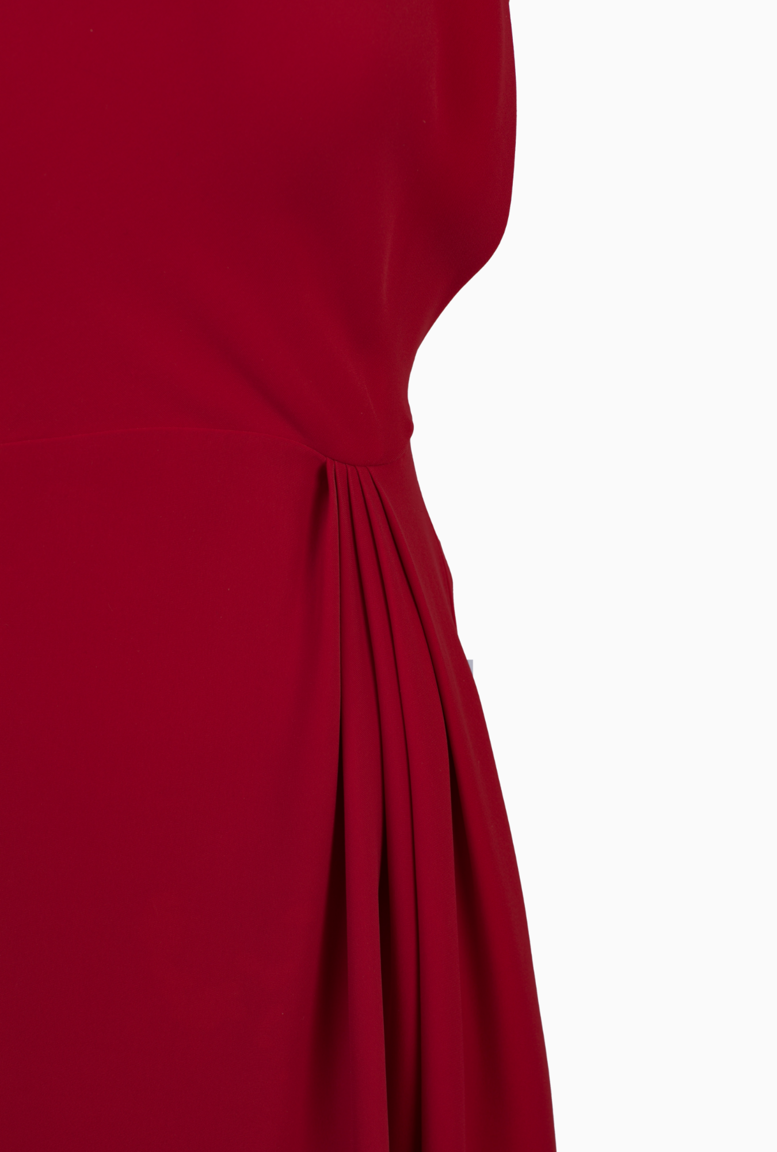 Robe Valentino One-shoulder Rouge