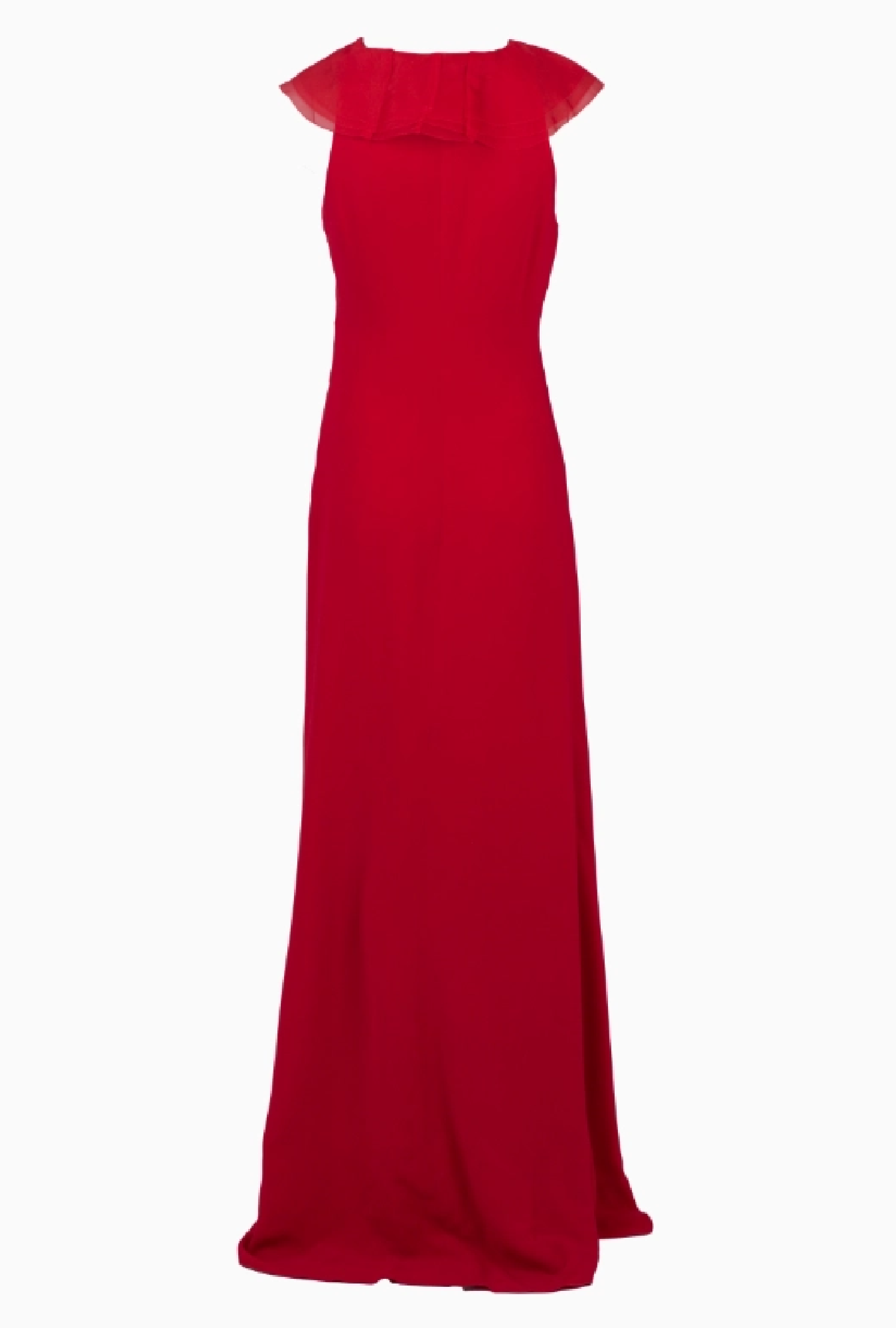 Robe Valentino Symétrique Ruffle Rouge