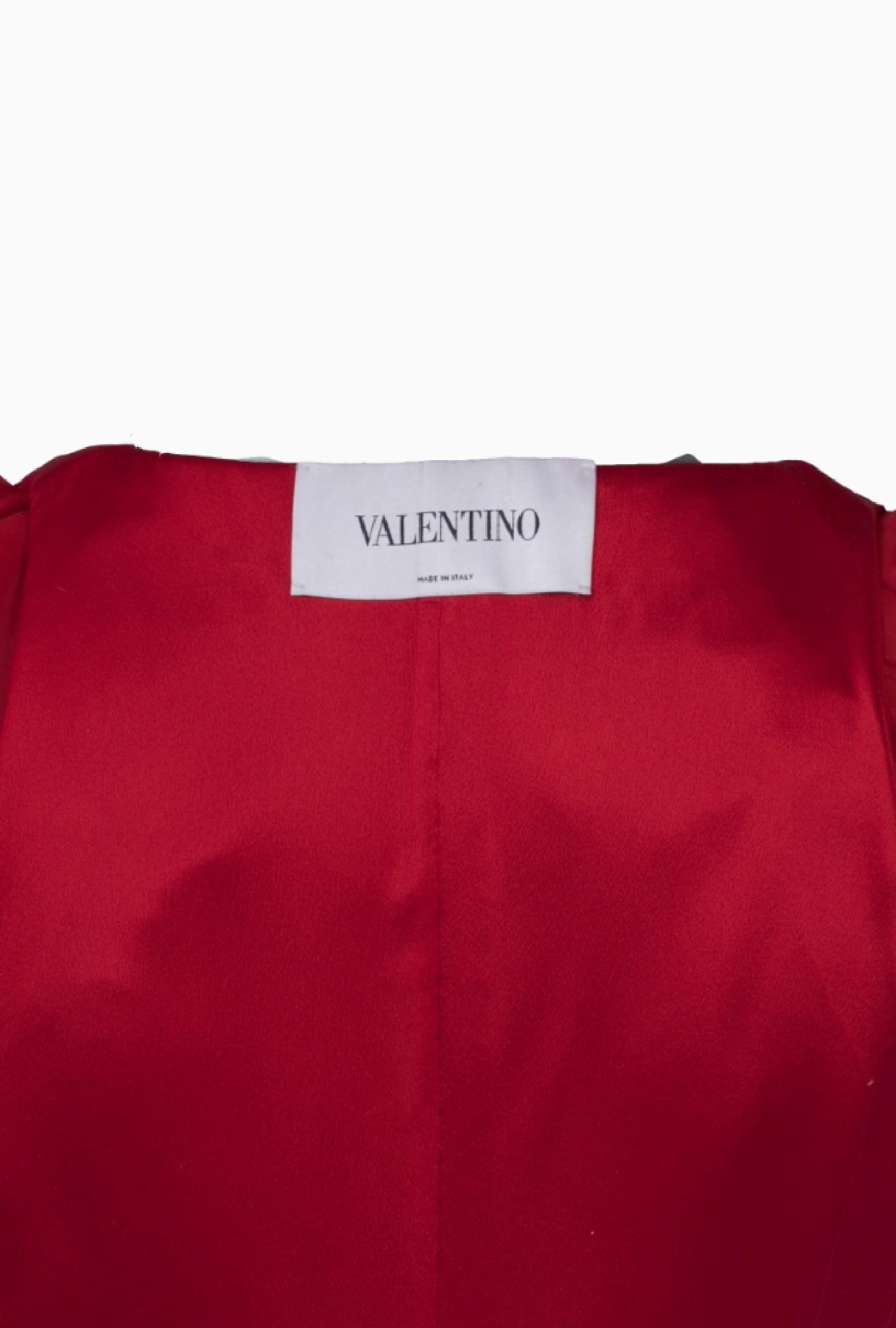 Robe Valentino Symétrique Ruffle Rouge