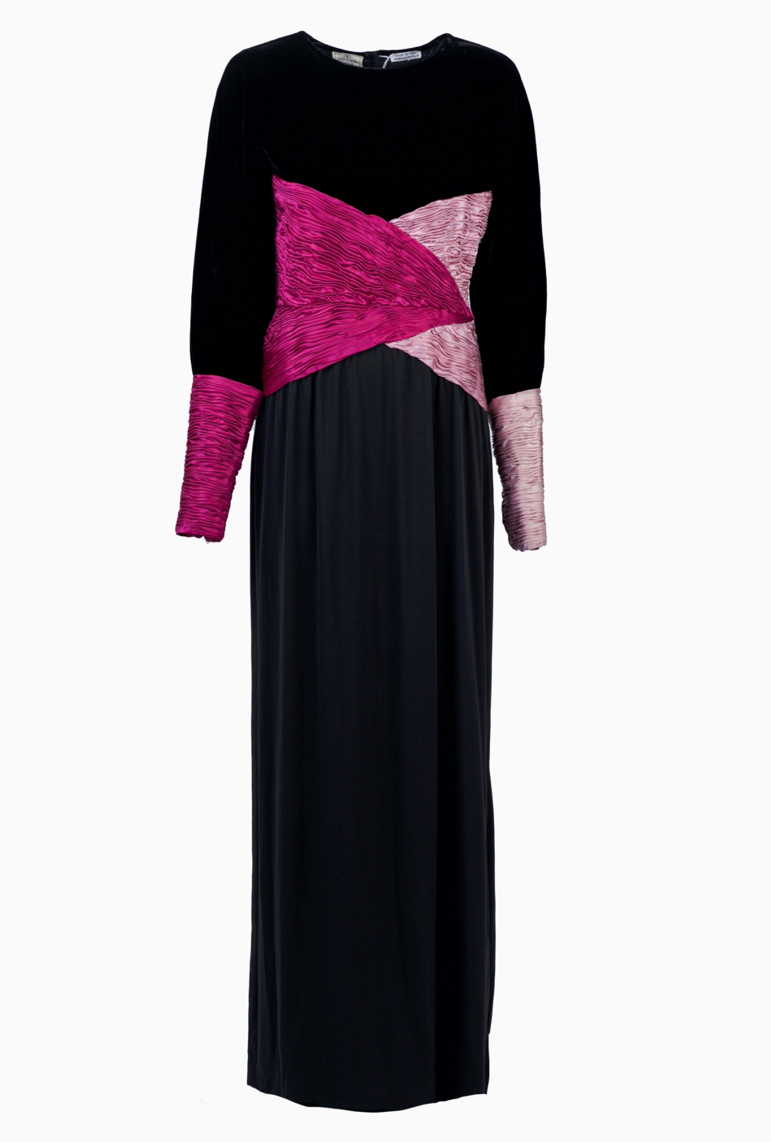 Robe Drapé Graphique Bicolore FW1986 valentino face