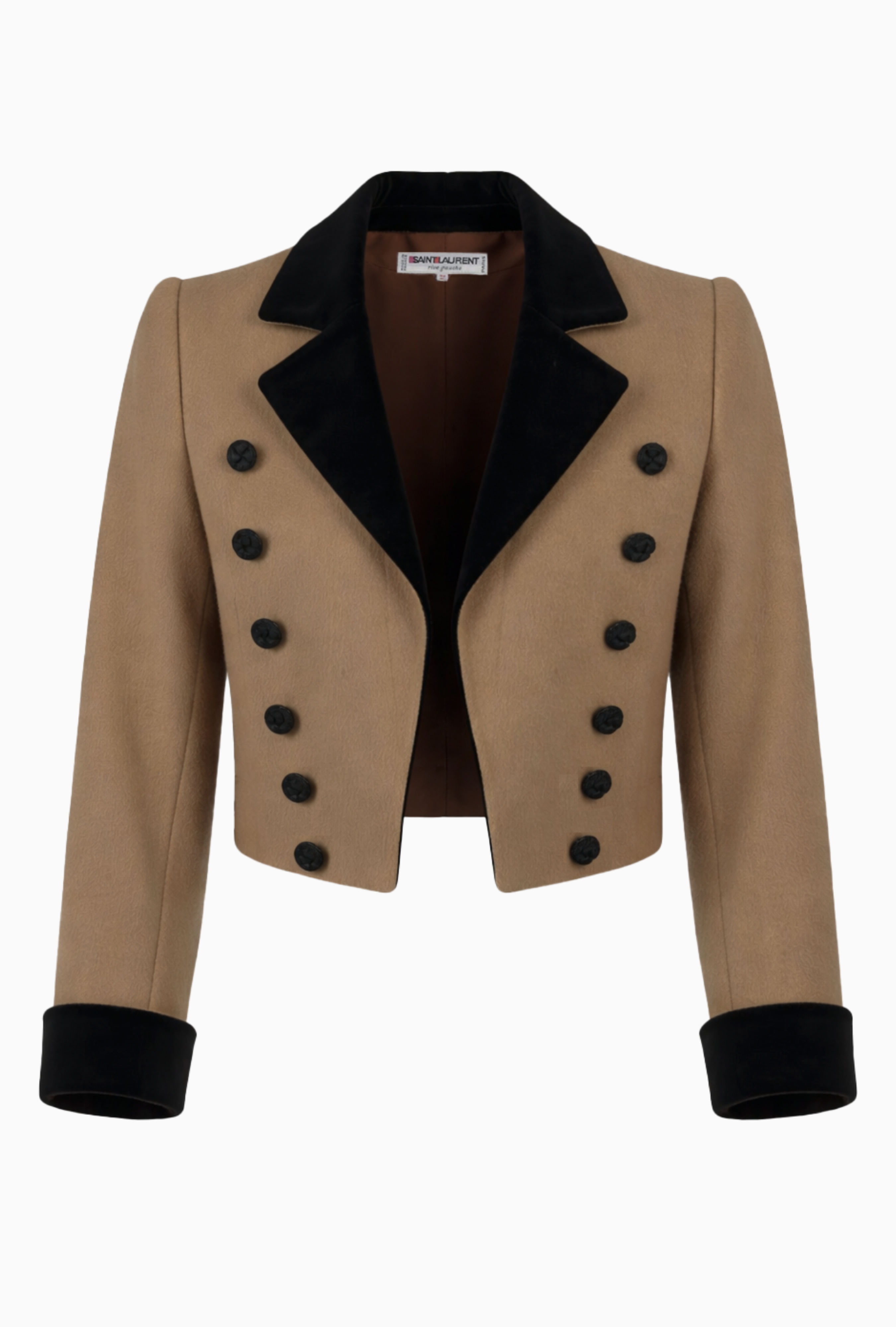 Yves Saint Laurent Officier Laine Camel Jacket
