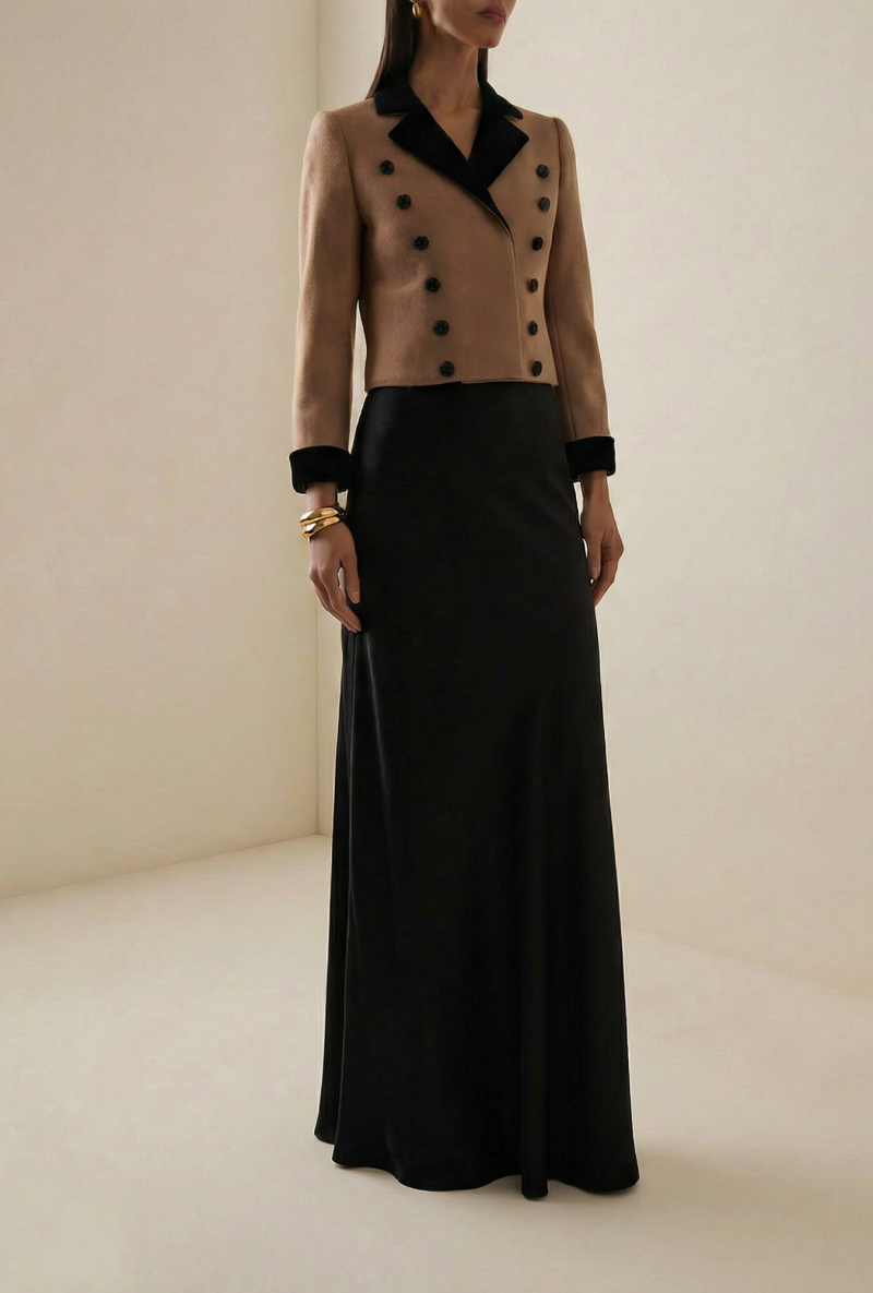 Yves Saint Laurent Officier Laine Camel Jacket