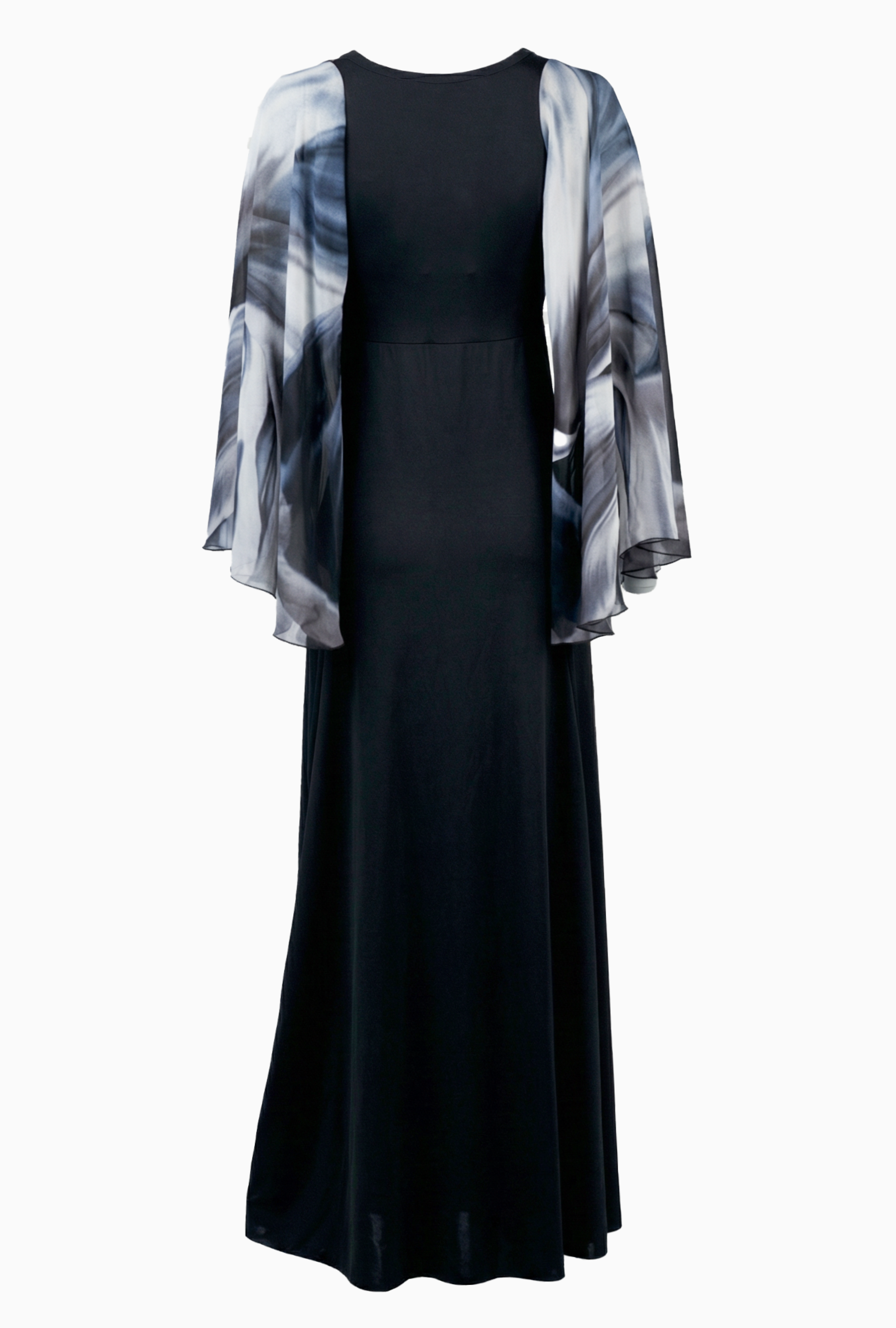 Robe Roberto Cavalli Noir Manches Voilées