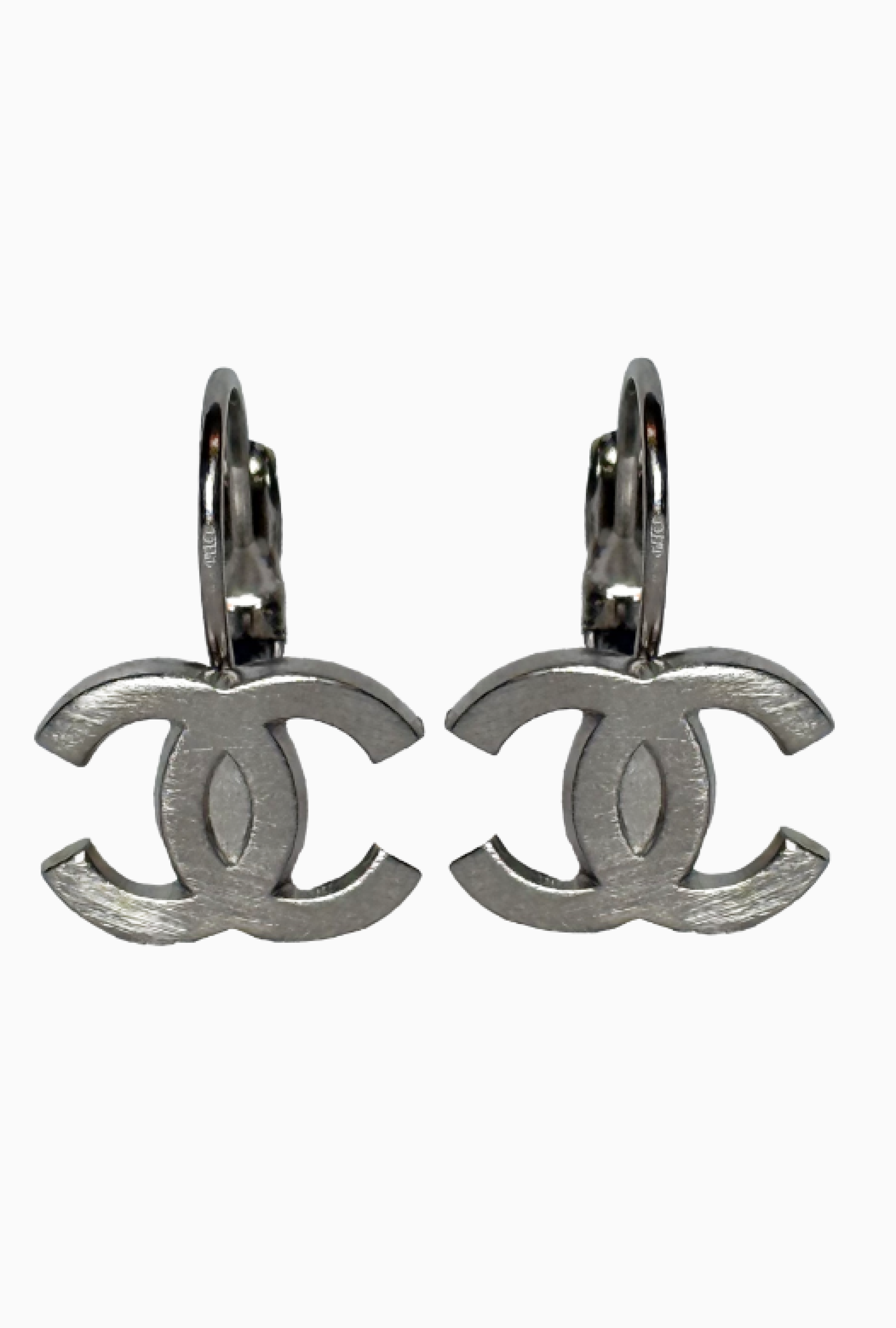 Boucles D'oreilles Chanel Double C Silver