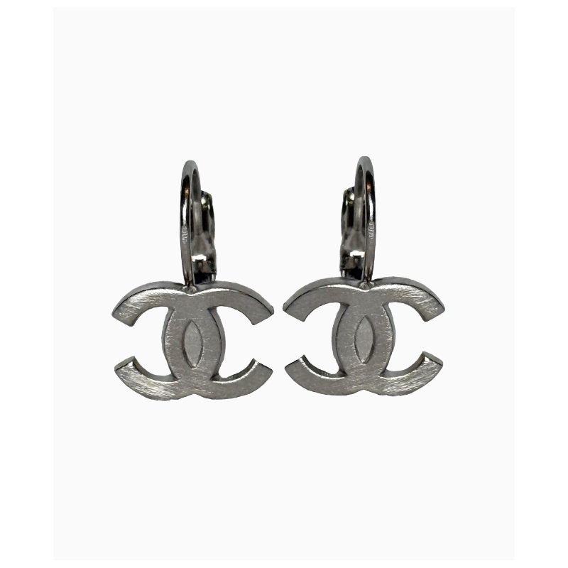 Boucles D'oreilles Chanel Double C Silver
