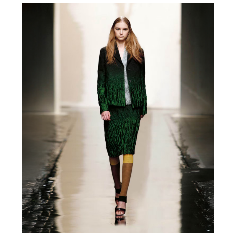 Jupe Prada Green Relief FW2007