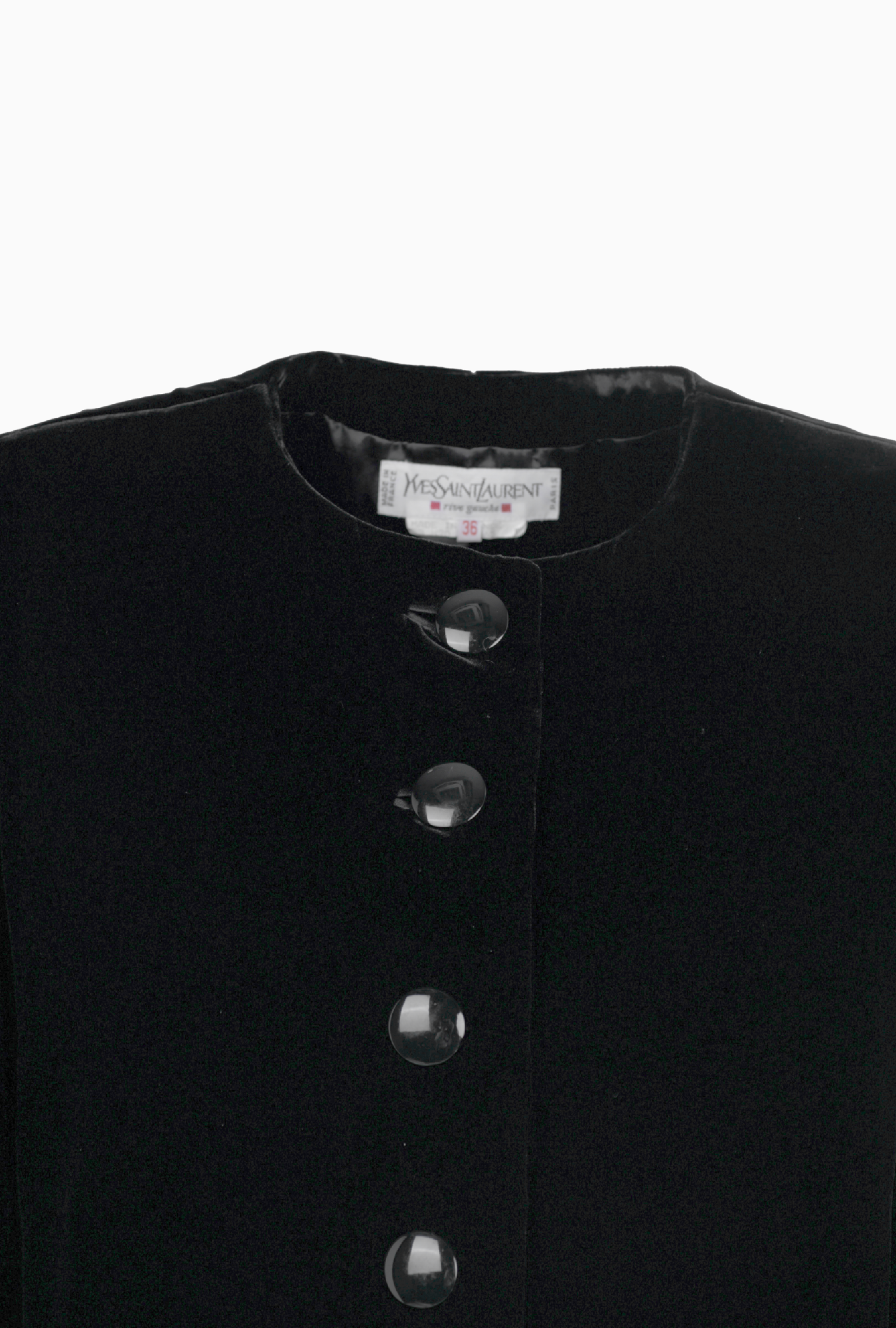 Veste Yves Saint Laurent BLack Velvet FW1990