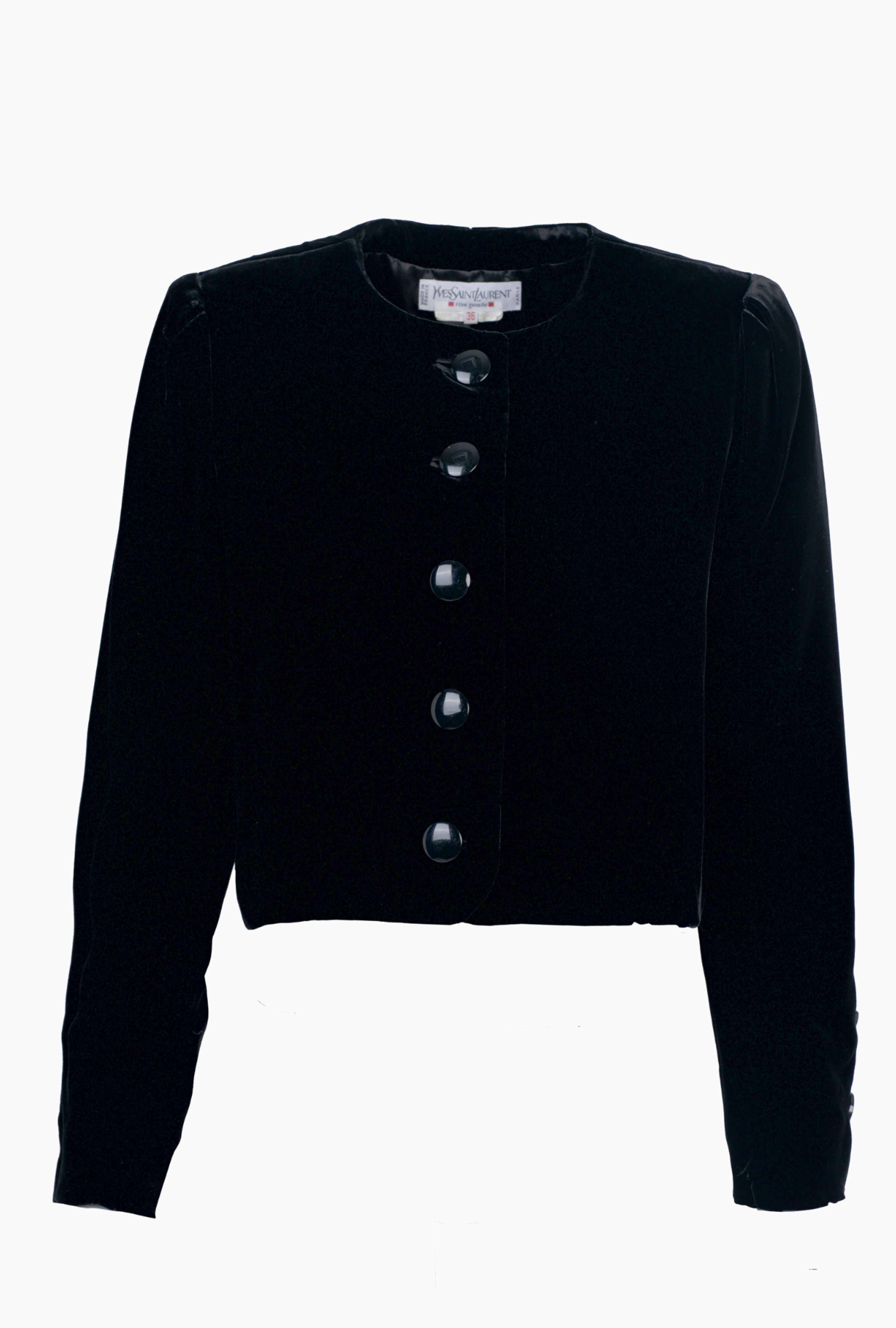 Veste Yves Saint Laurent BLack Velvet FW1990